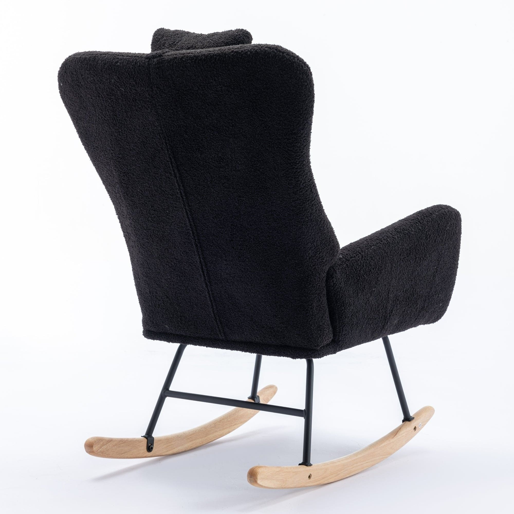 35.5 inch Rocking Chair with Pocket, (black)