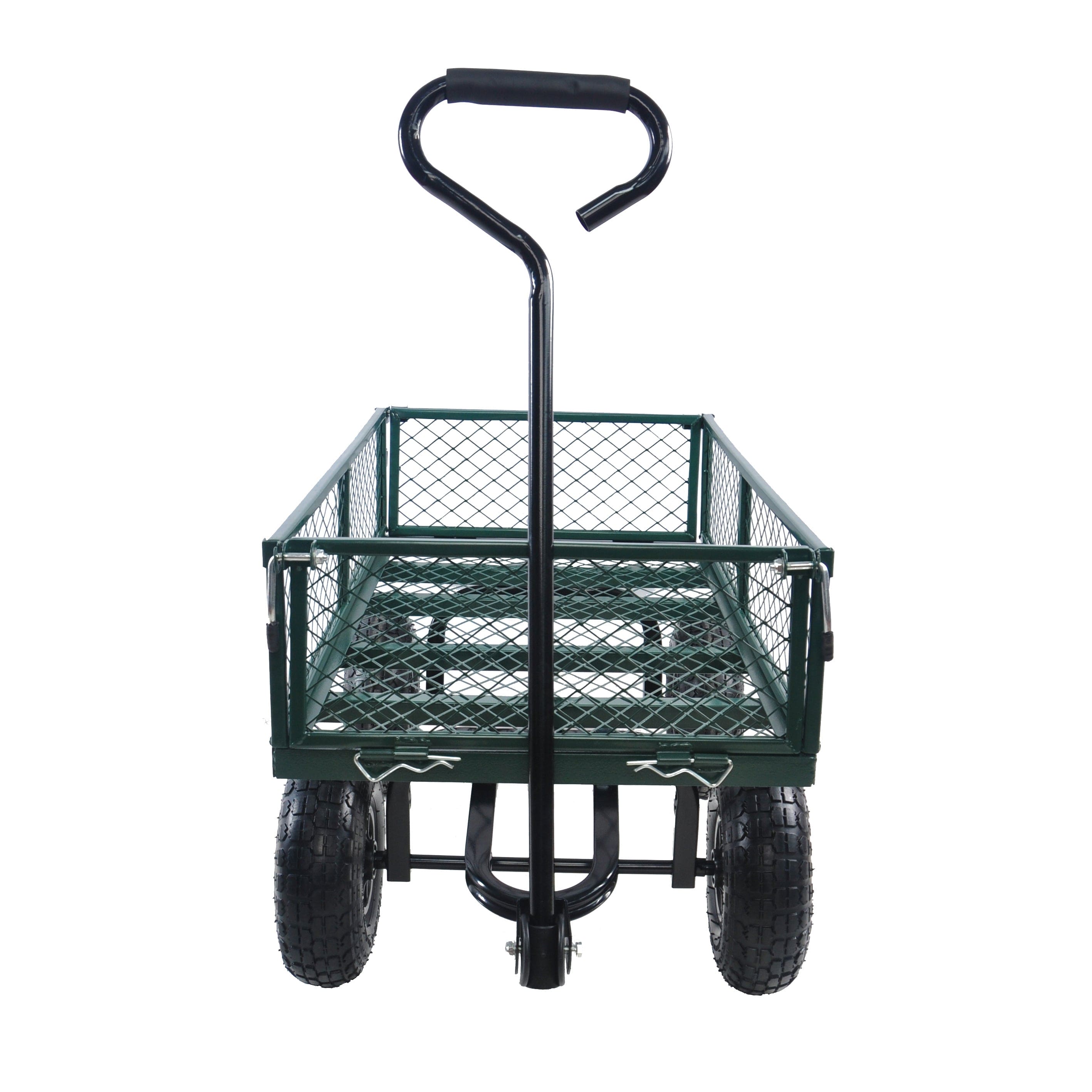 Wagon Cart Garden cart trucks make it easier to transport firewood (green)