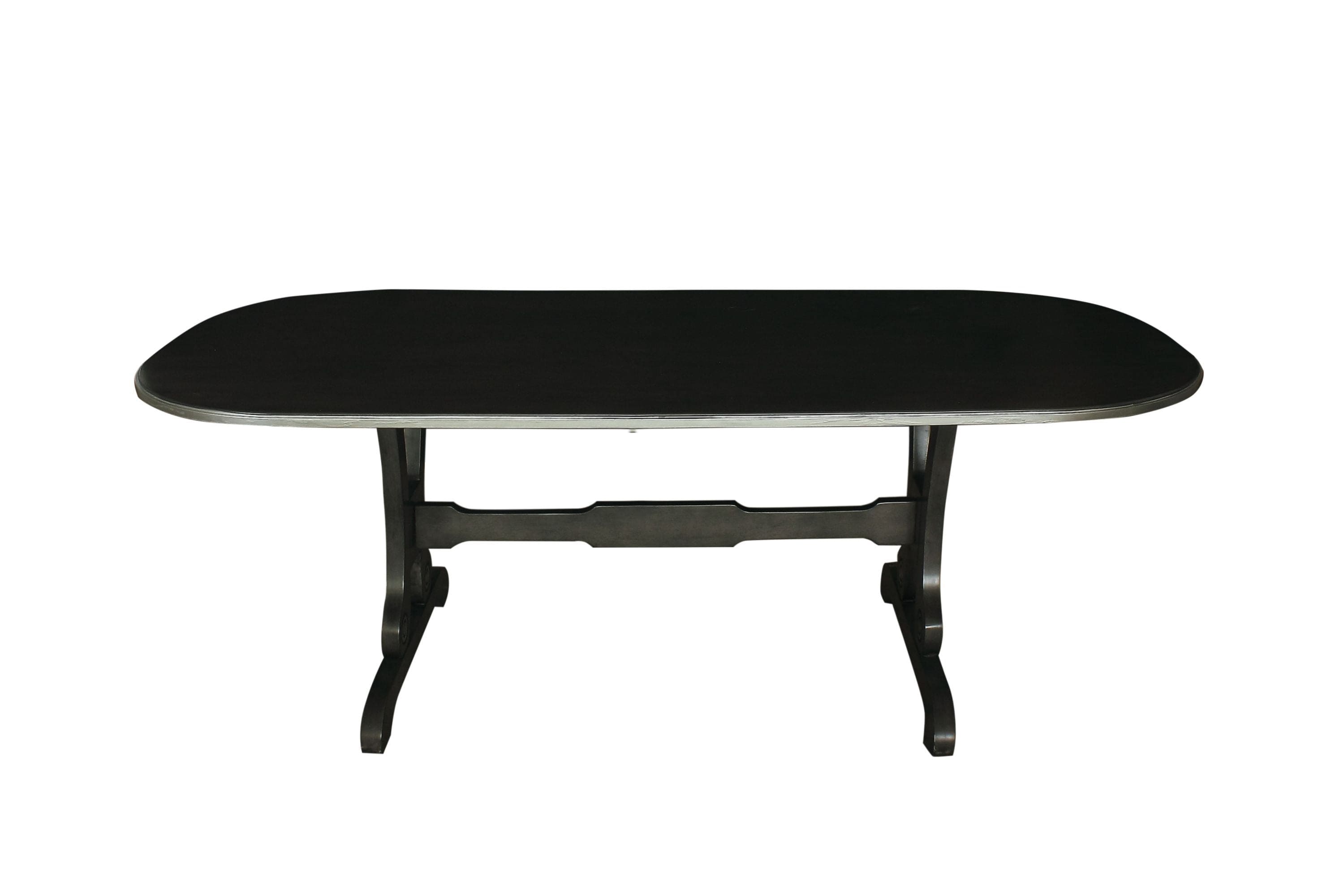 ACME House Beatrice Dining Table, Charcoal Finish 68810