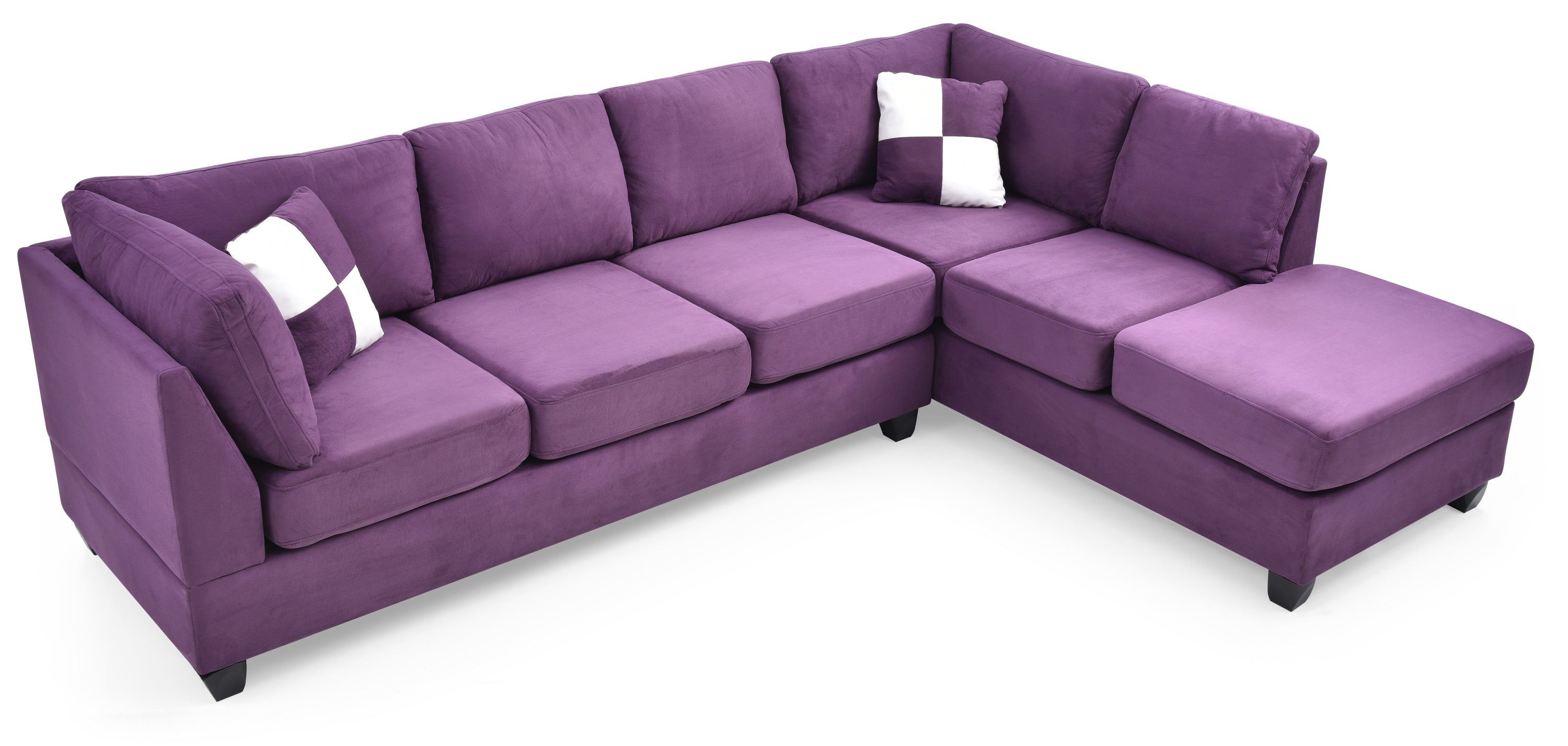 Glory Furniture Malone G637B-SC Sectional ( 3 Boxes) , PURPLE