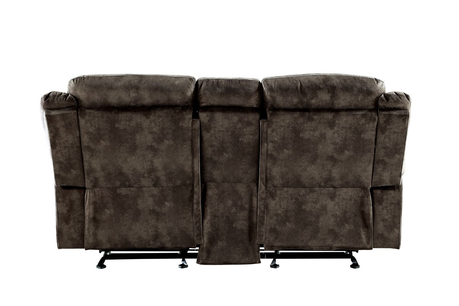 ACME Zubaida Loveseat w/Console (Glider & Motion), 2-Tone Chocolate Velvet 55021