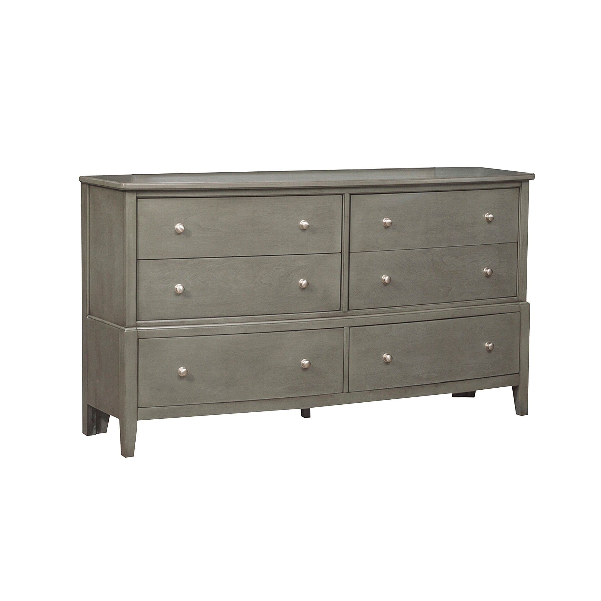 Transitional Style Gray Finish 1pc Desser Storage Drawers Ball Bearing Glides Wooden Furniture