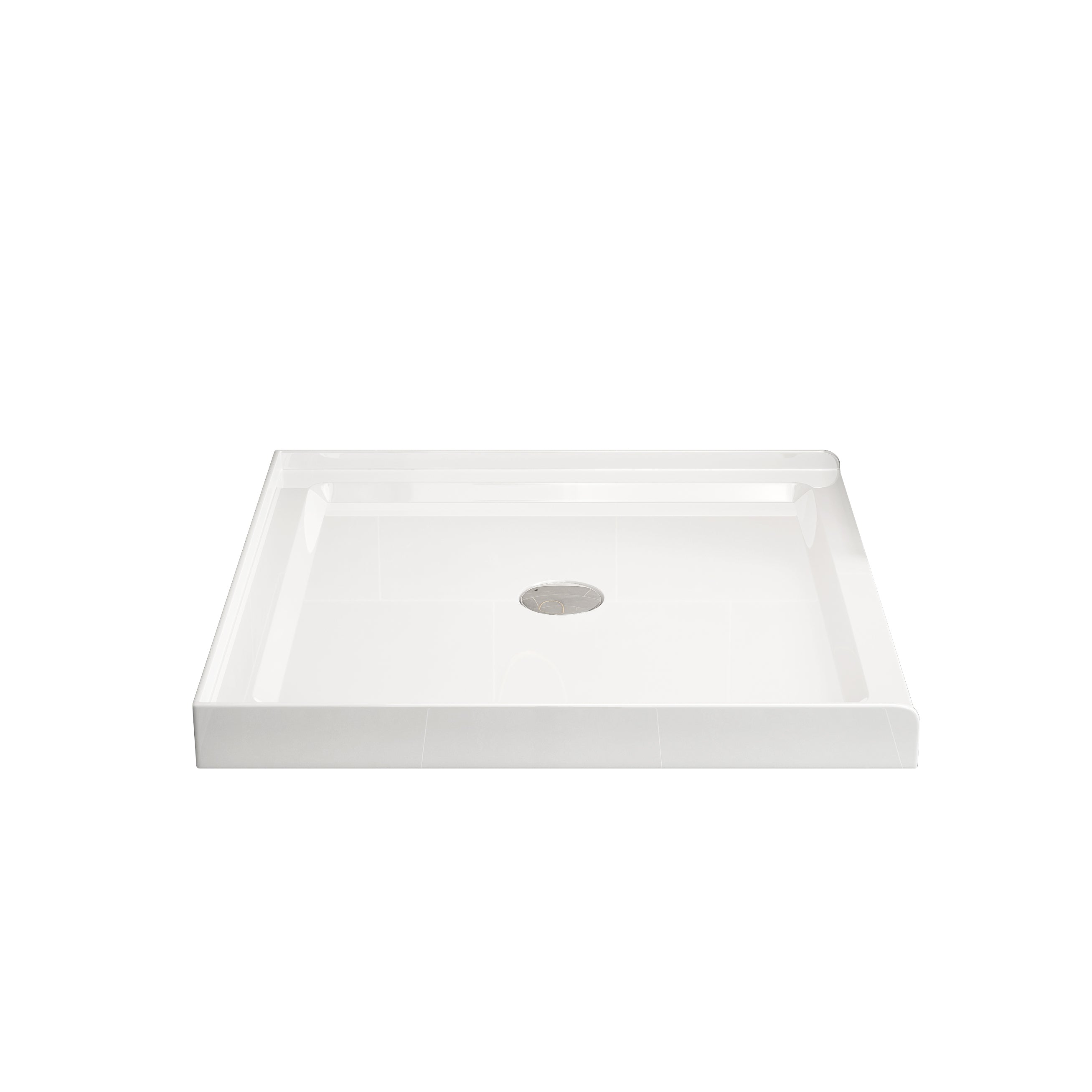 Goodyo 36x36in Shower Base White, Centered Drain and Single-Threshold