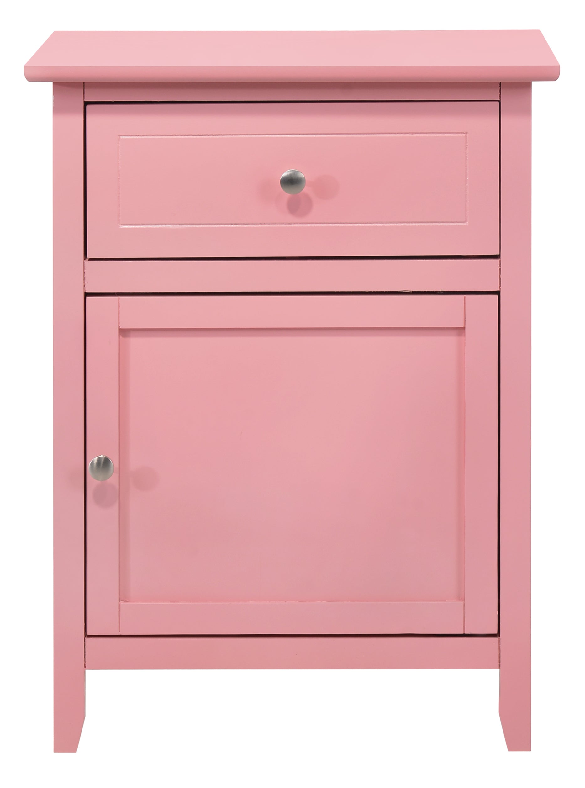 Glory Furniture Izzy G1404-N 1 Drawer /1 Door Nightstand , Pink