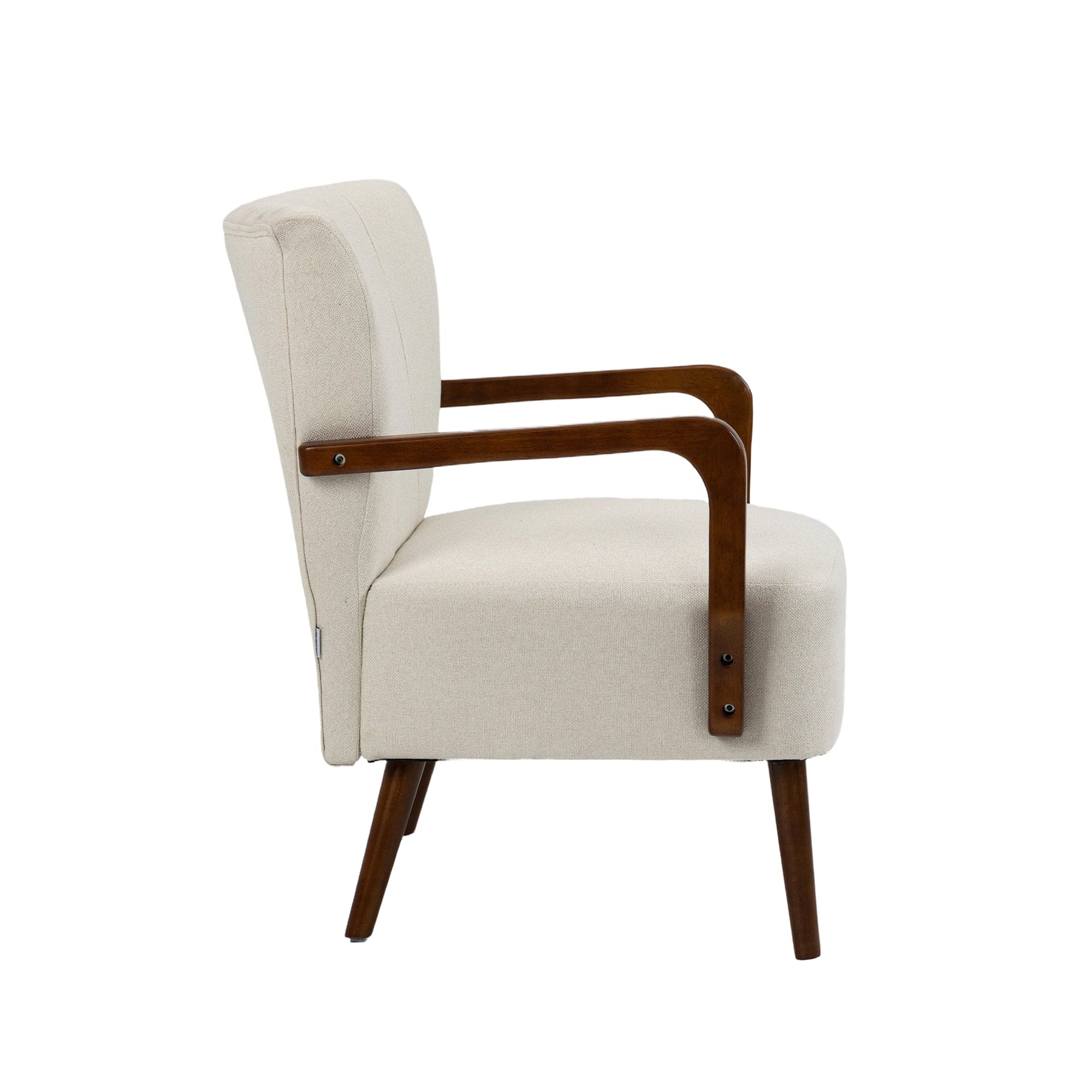 COOLMORE Wood Frame Armchair,  Modern Accent Chair Lounge Chair for Living Room