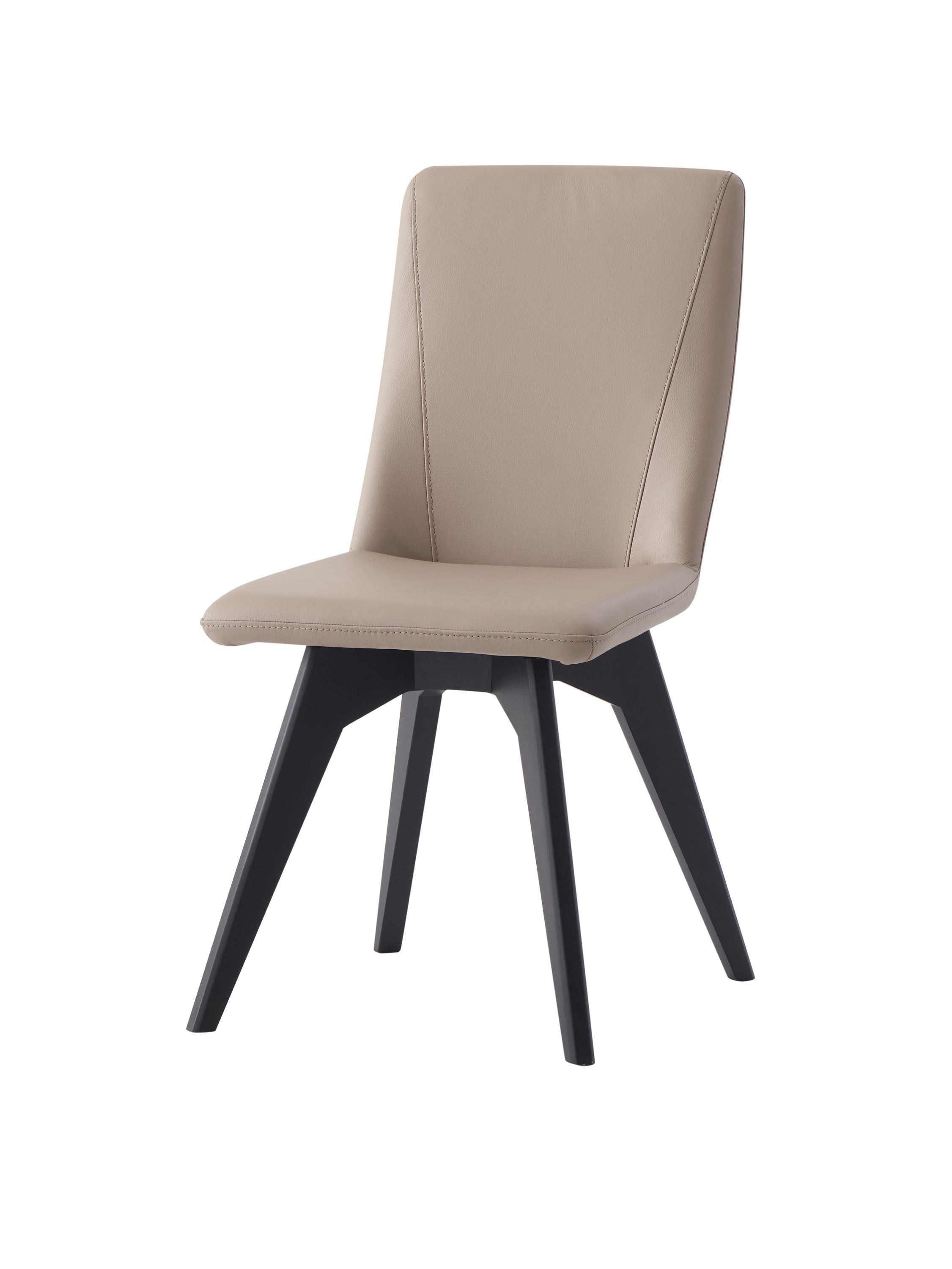 ACME Redmond Side Chair (Set-2), Khaki Leather & Black Finish DN02399