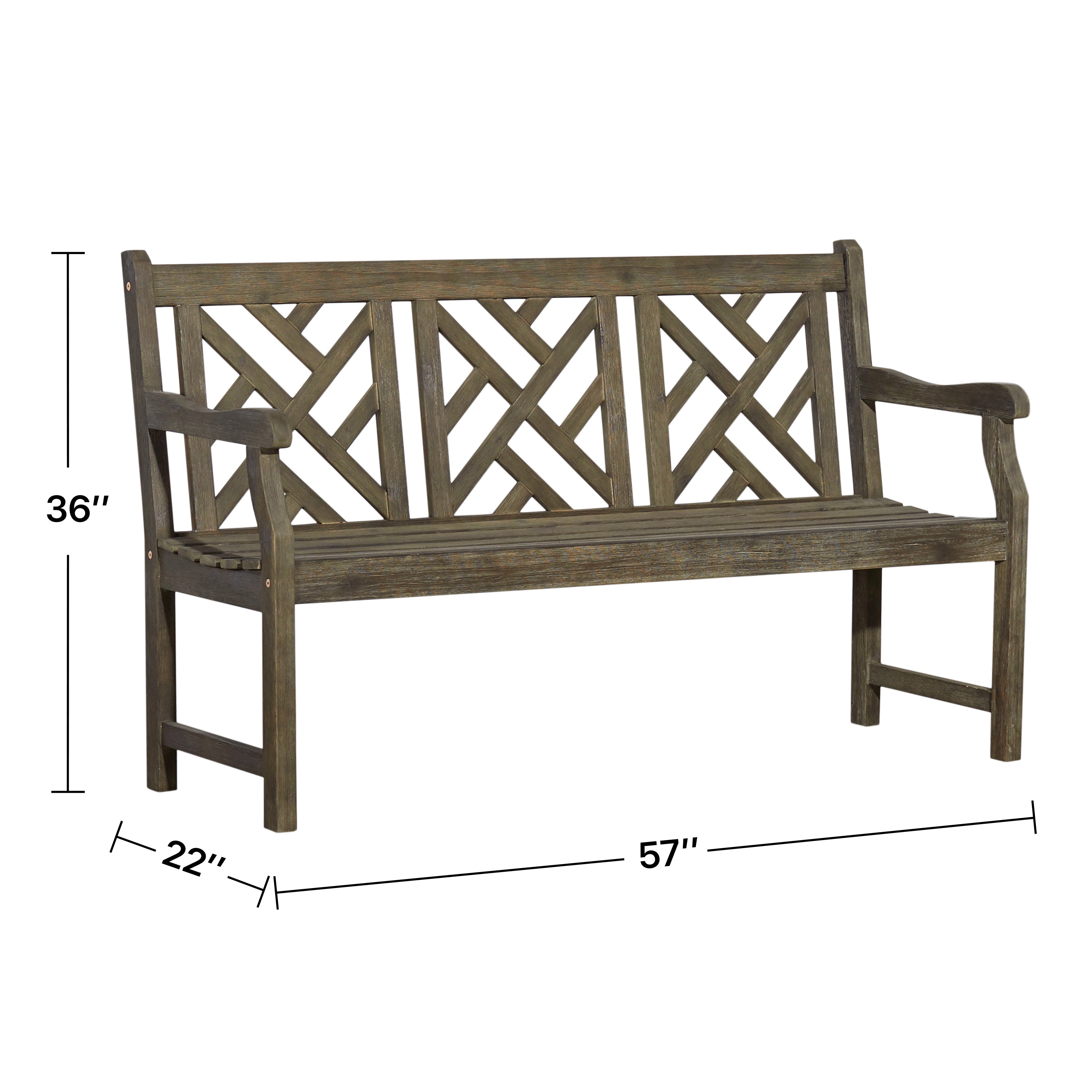 Renaissance Outdoor Patio 5-foot Hand-scraped Wood Garden Bench