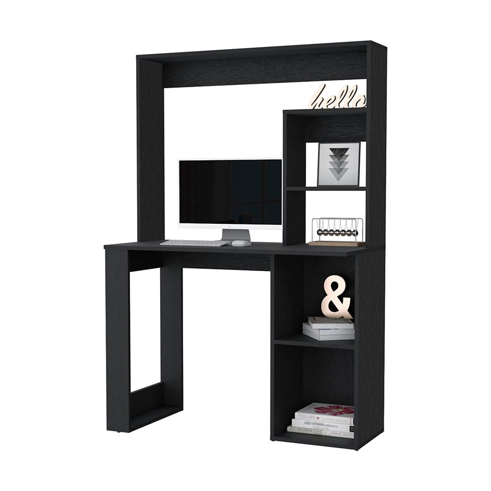 Desk Ryndon, Hutch, Black Wengue Finish