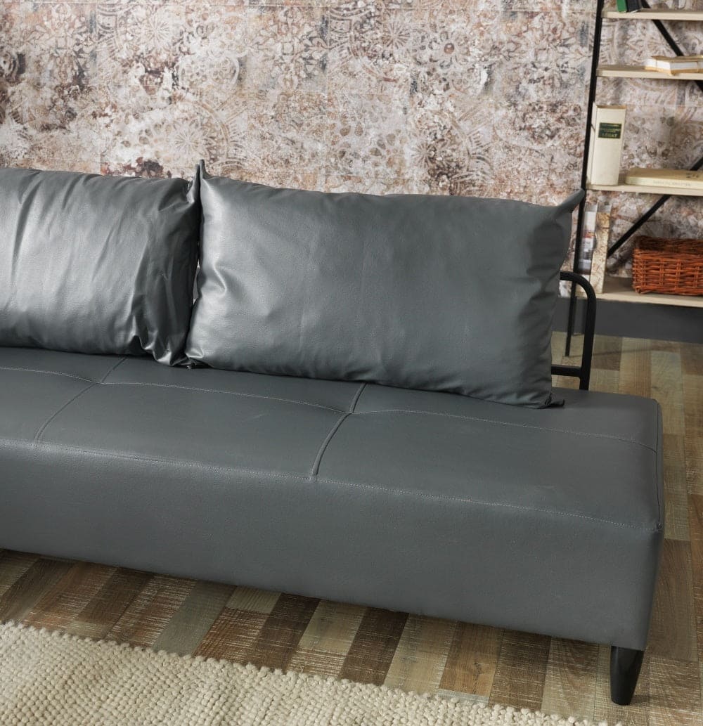 Inferno Metal Frame Vynil Upholstered Sectional For Living Room