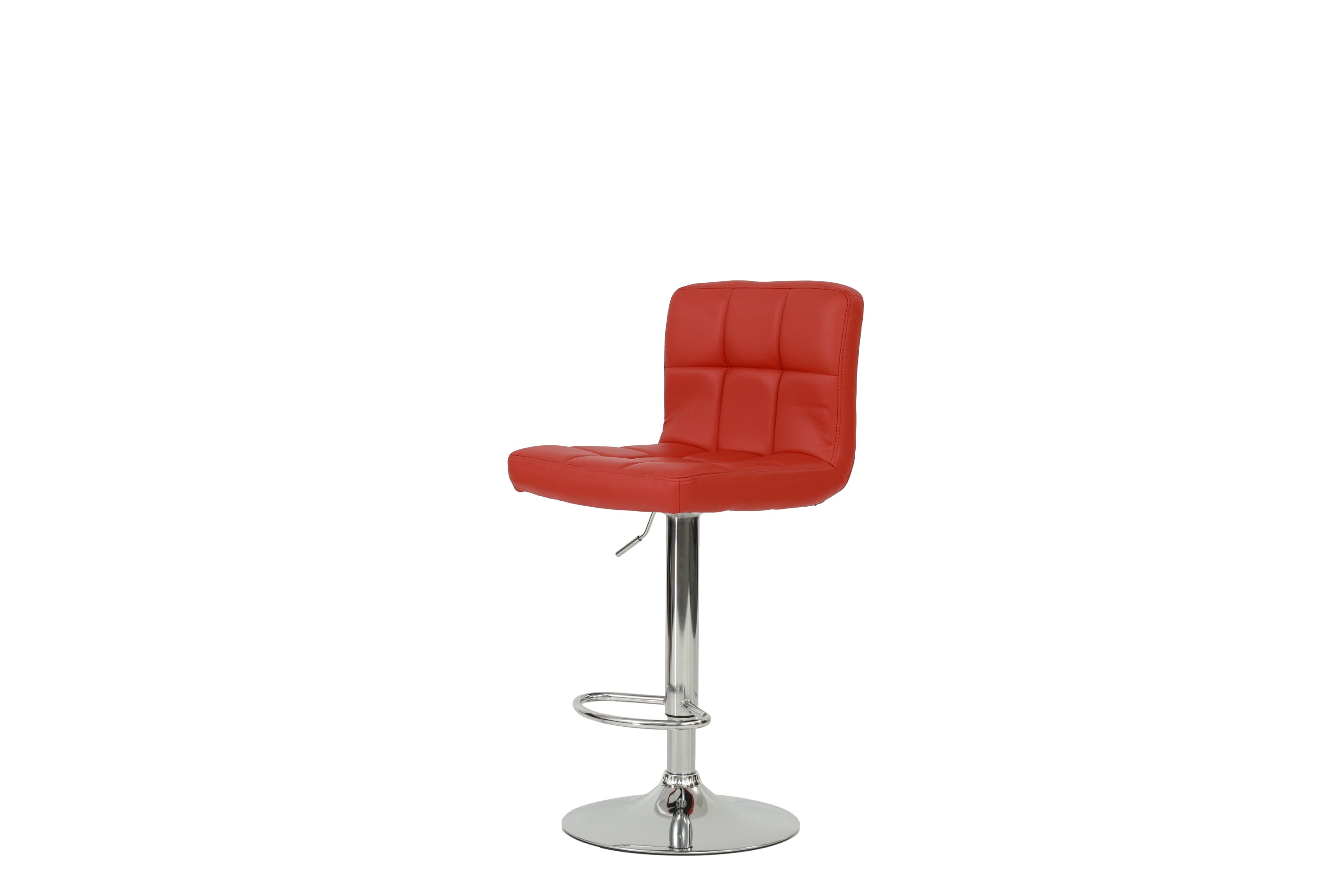 BAR STOOL in Red, Chrome