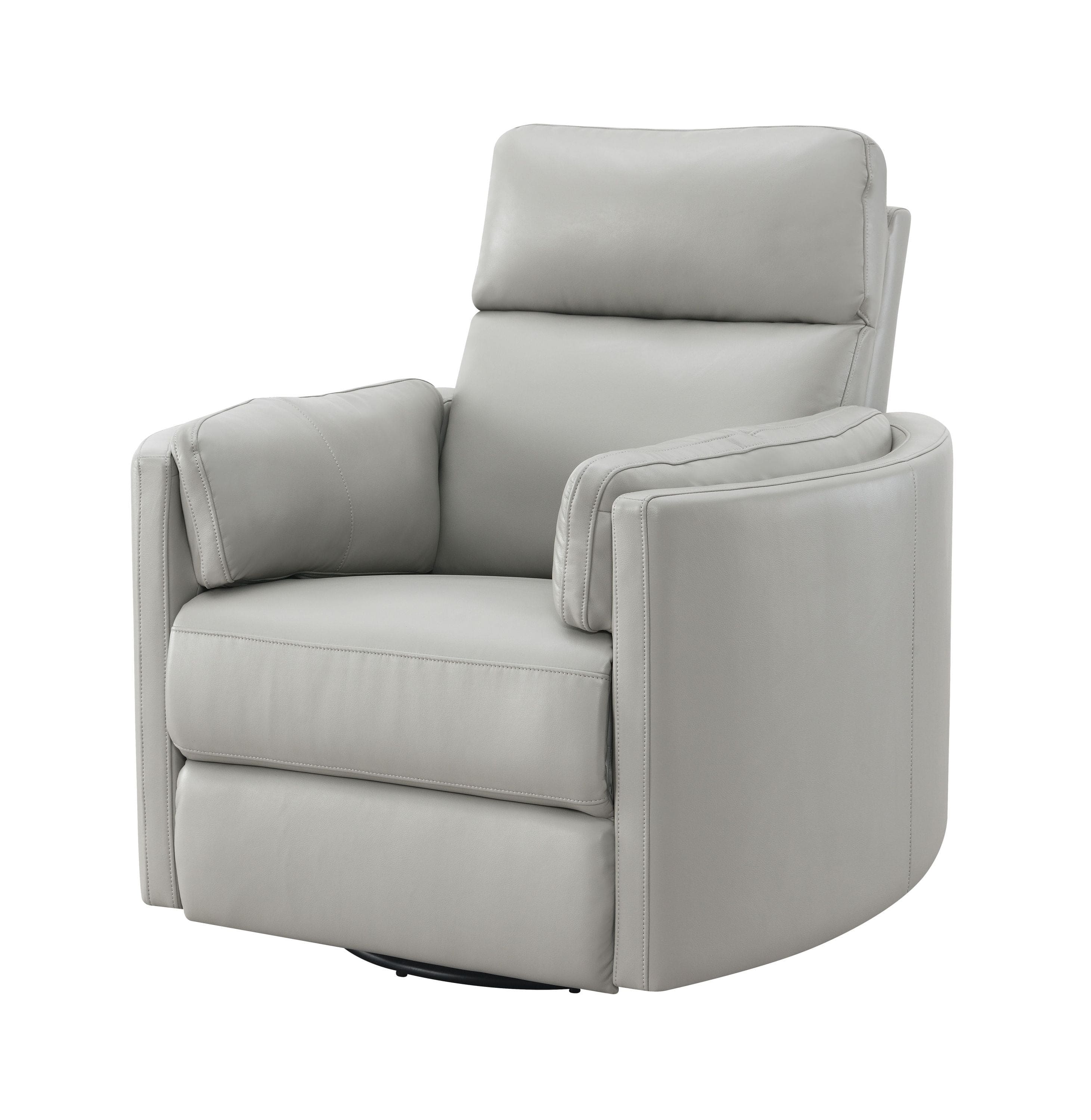 ACME Sagen Glider Recliner w/Swivel, Gray Leather Aire LV01880