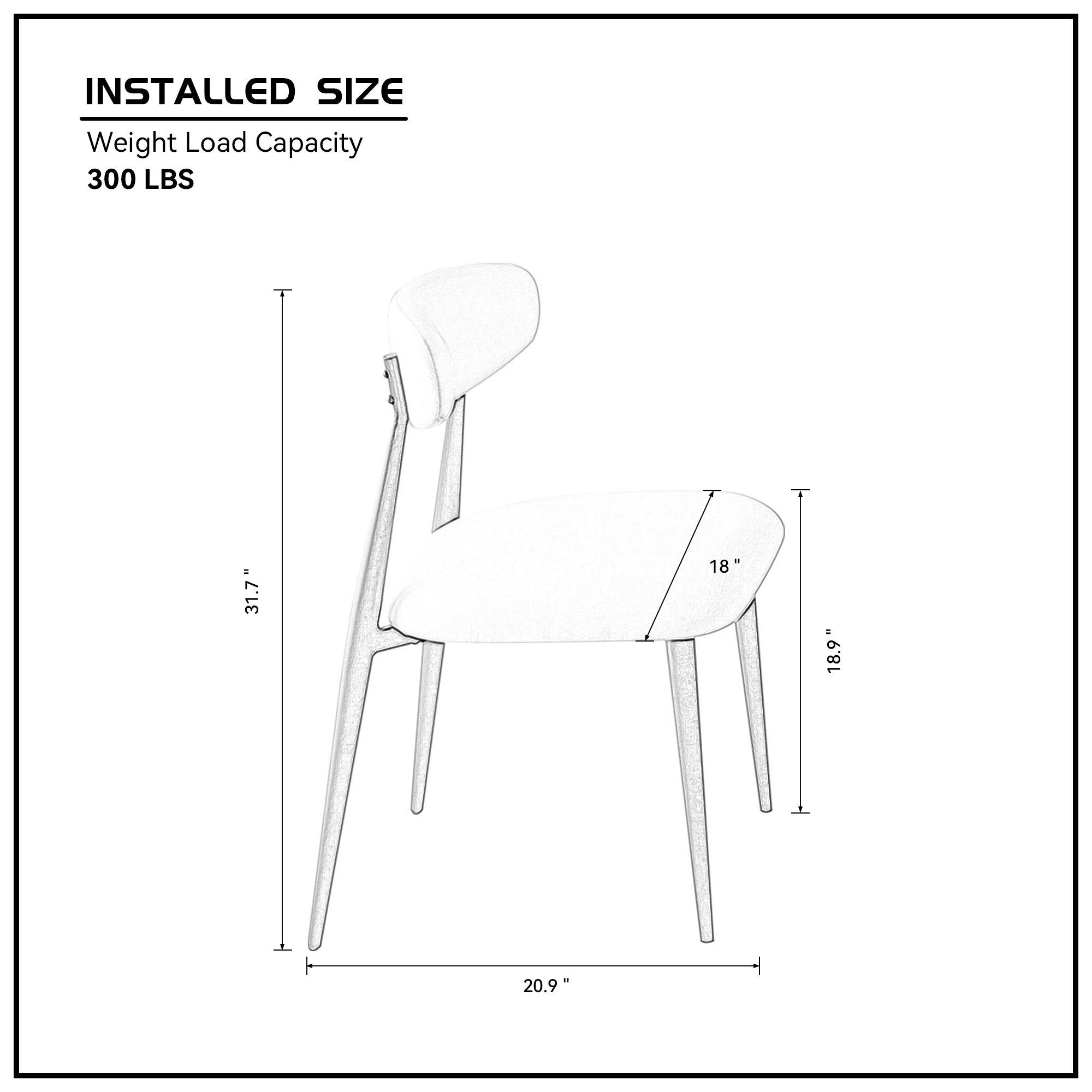 Dining Chairs set of 4, Upholstered Chairs with Metal Legs for Kitchen Dining Room  Light Grey