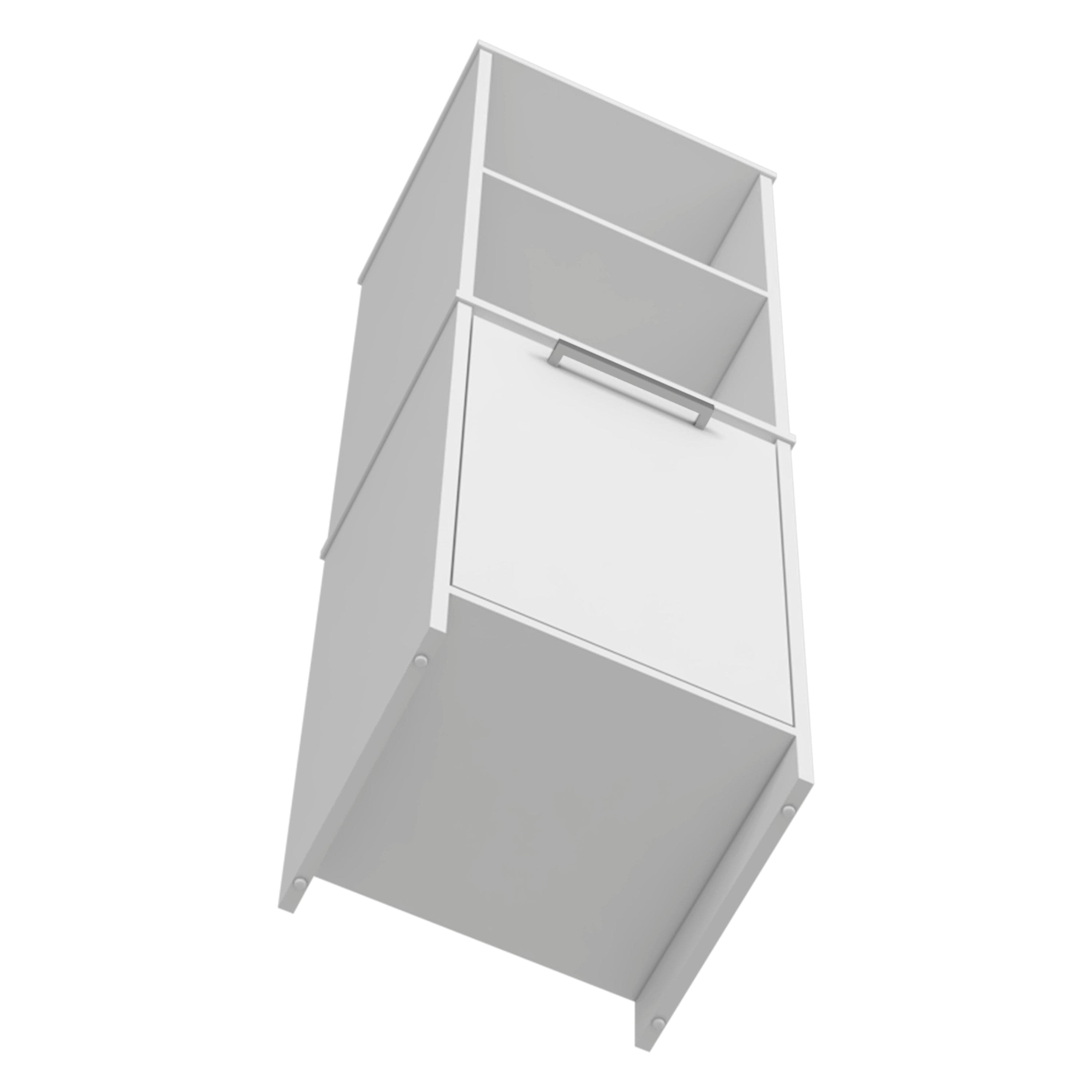 Kitchen Pantry Feery, Single Door Cabinet, Interior and External Shelves, White Finish