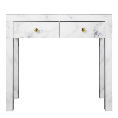 Tempered glass marble texture dressing table