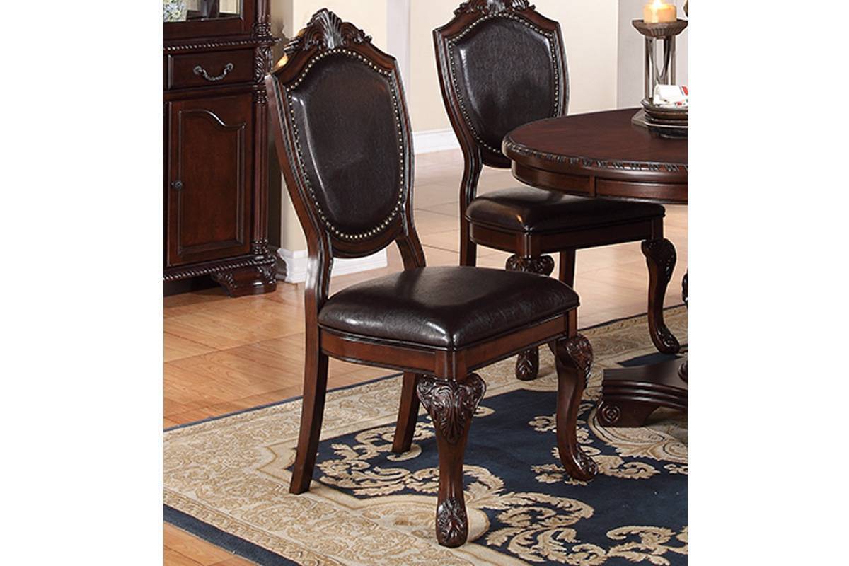 Formal Dining Room Table w Leaf 2x Arm Chairs And 6x Side Chairs Brown 9pc Set Dining Table Double Pedestal Base Royal Rectangle Table