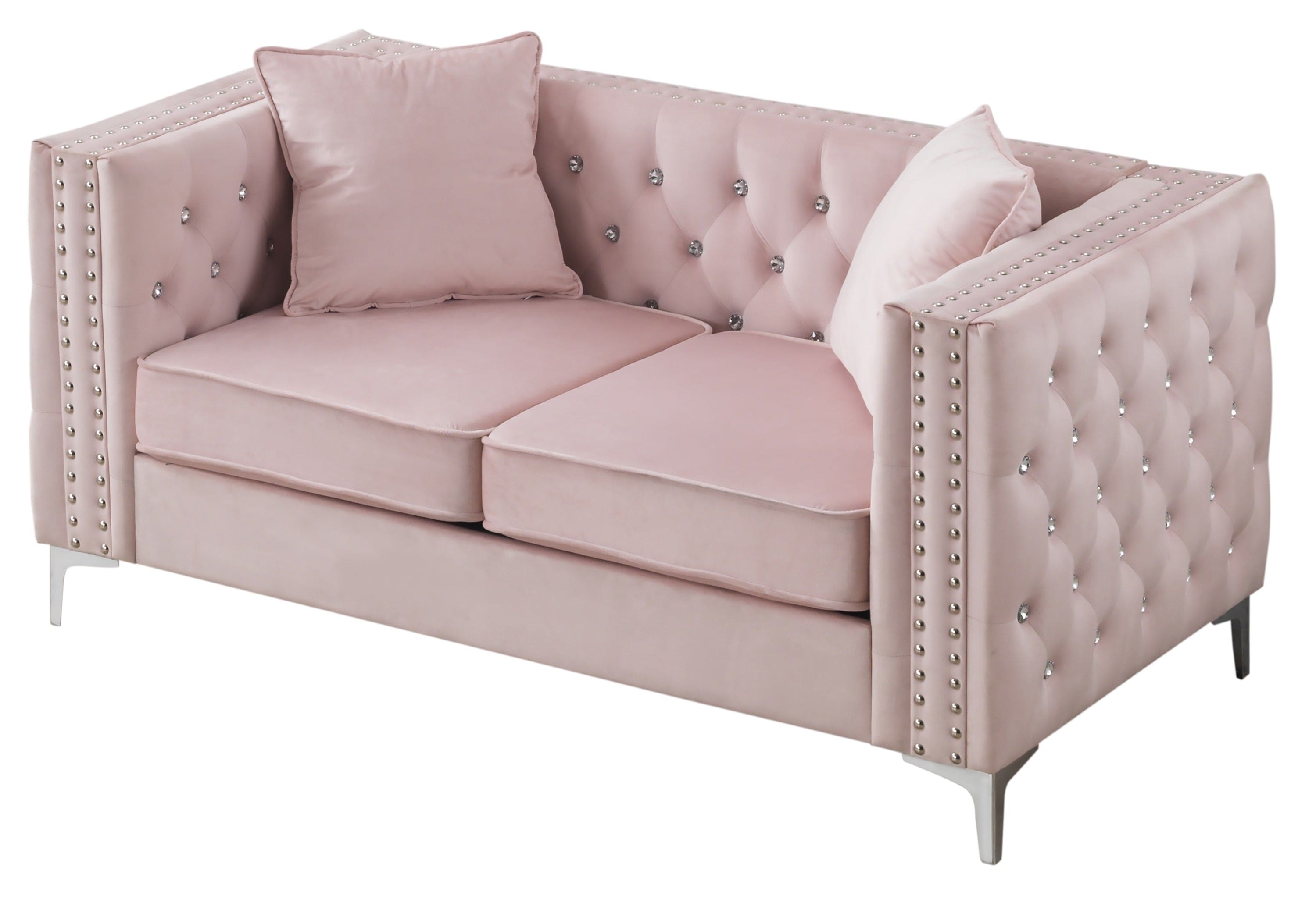 Glory Furniture Paige G824A-L Loveseat , PINK