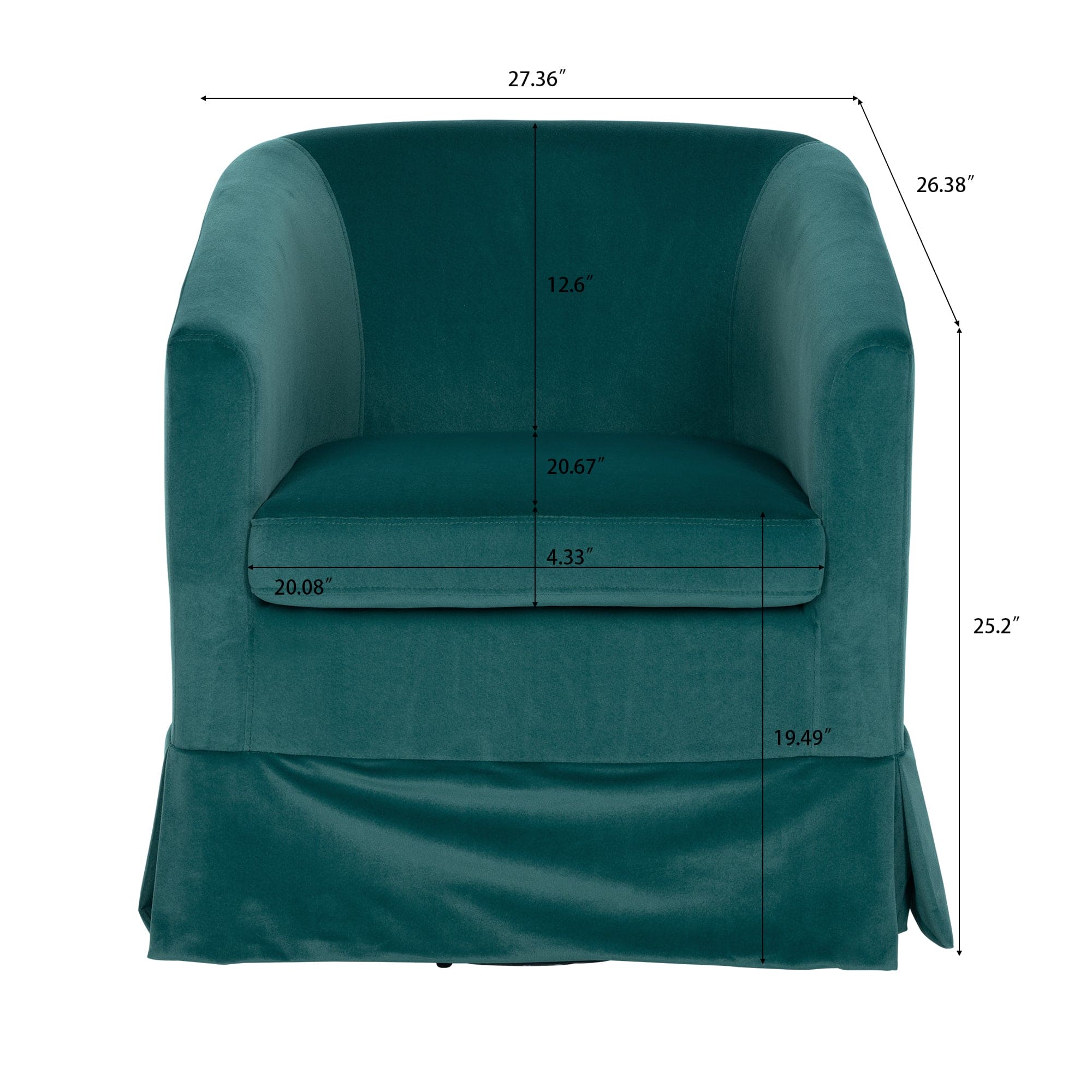 27.36" Wide Swivel Chair