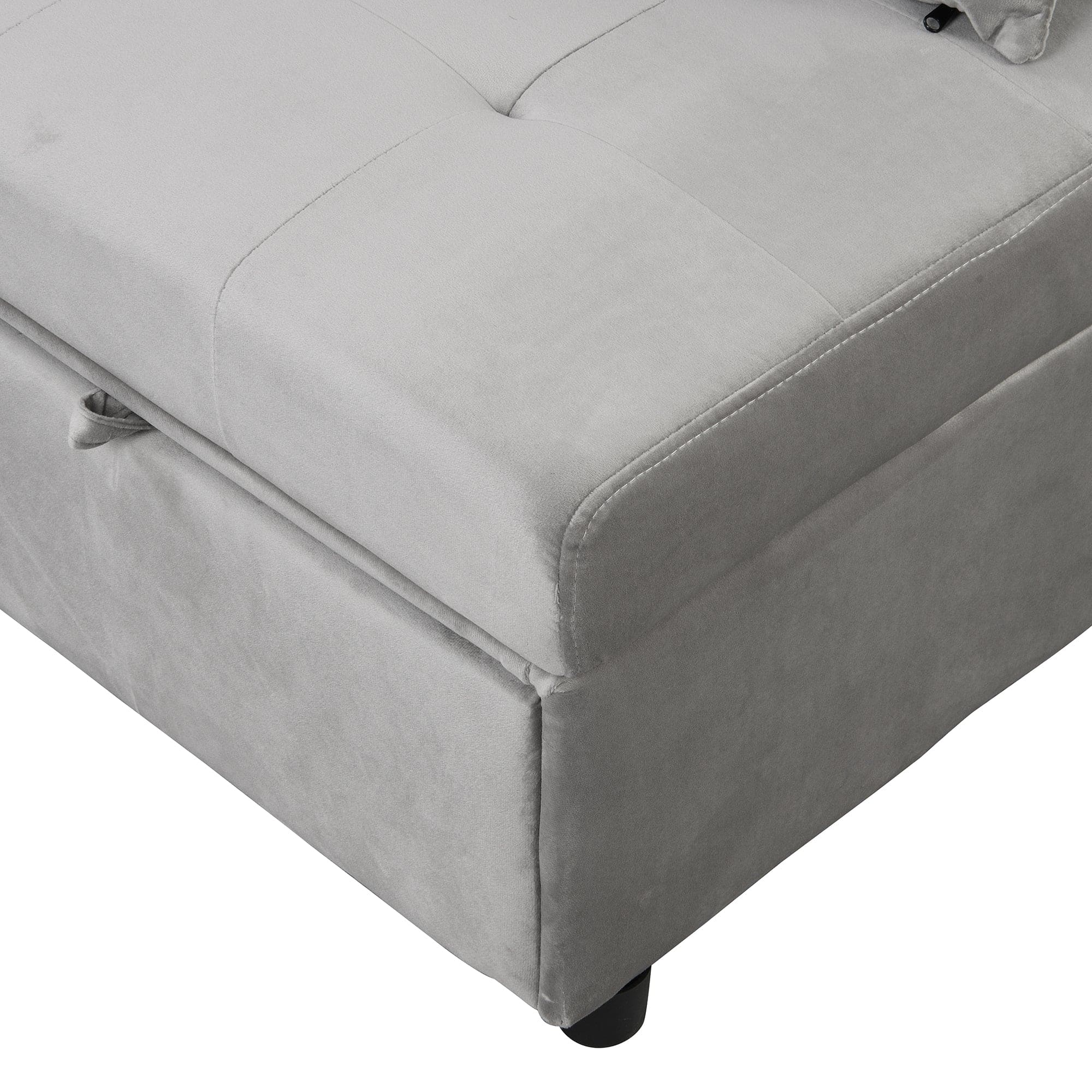 Folding Ottoman Sofa Bed  Gray