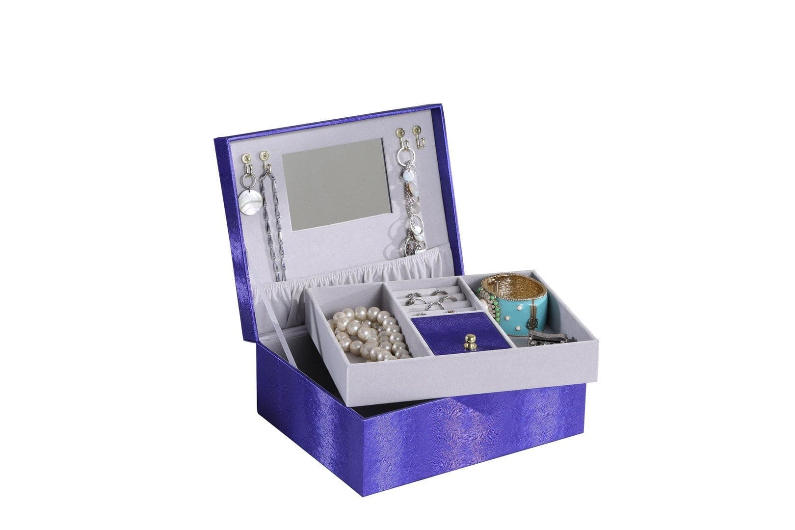 9.8" Long Jewelry Case, Azure Blue