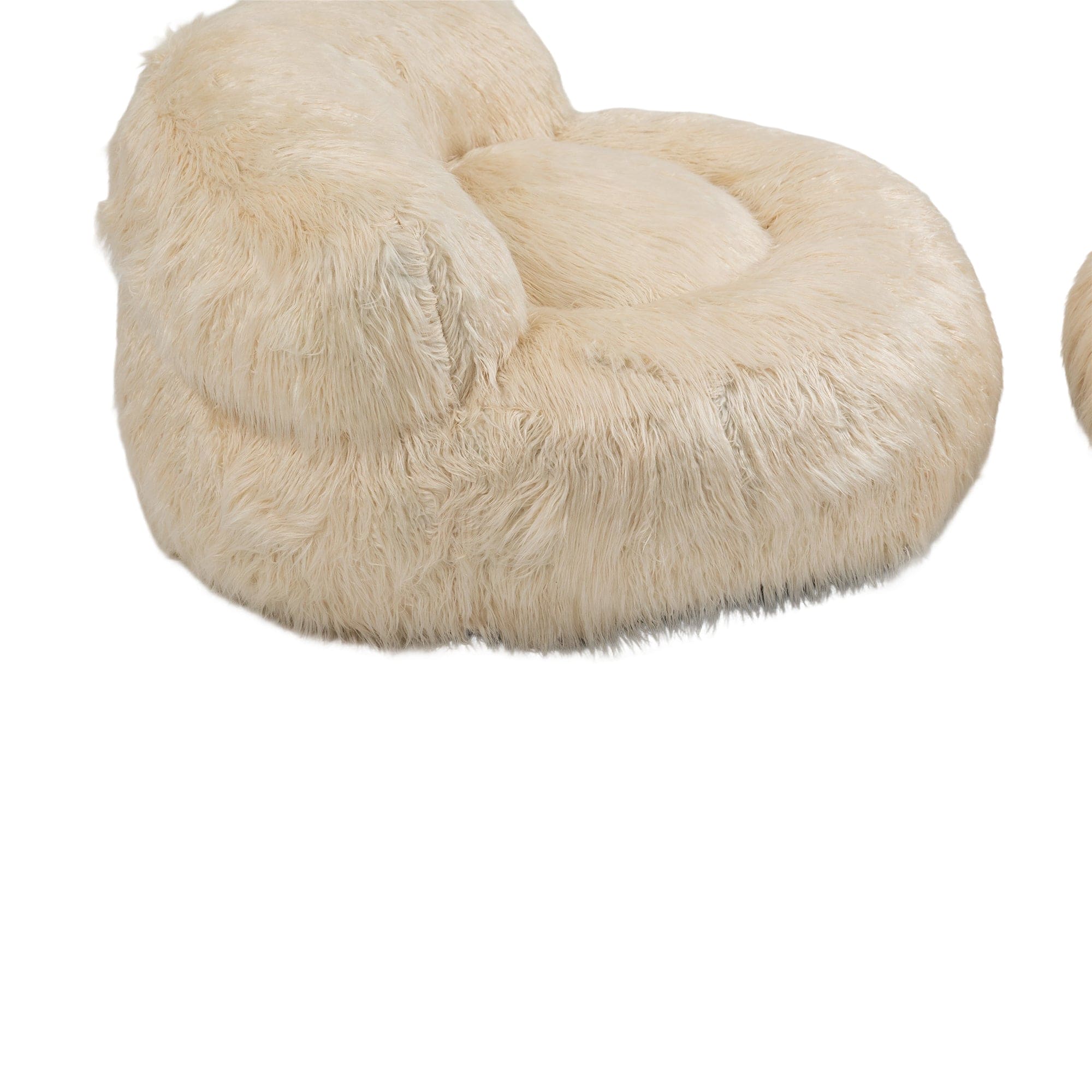 COOLMORE Bean Bag Chair Faux fur Lazy Sofa /Footstool Durable Comfort Lounger High Back Bean Bag Chair Couch for Adults and Kids, Indoor