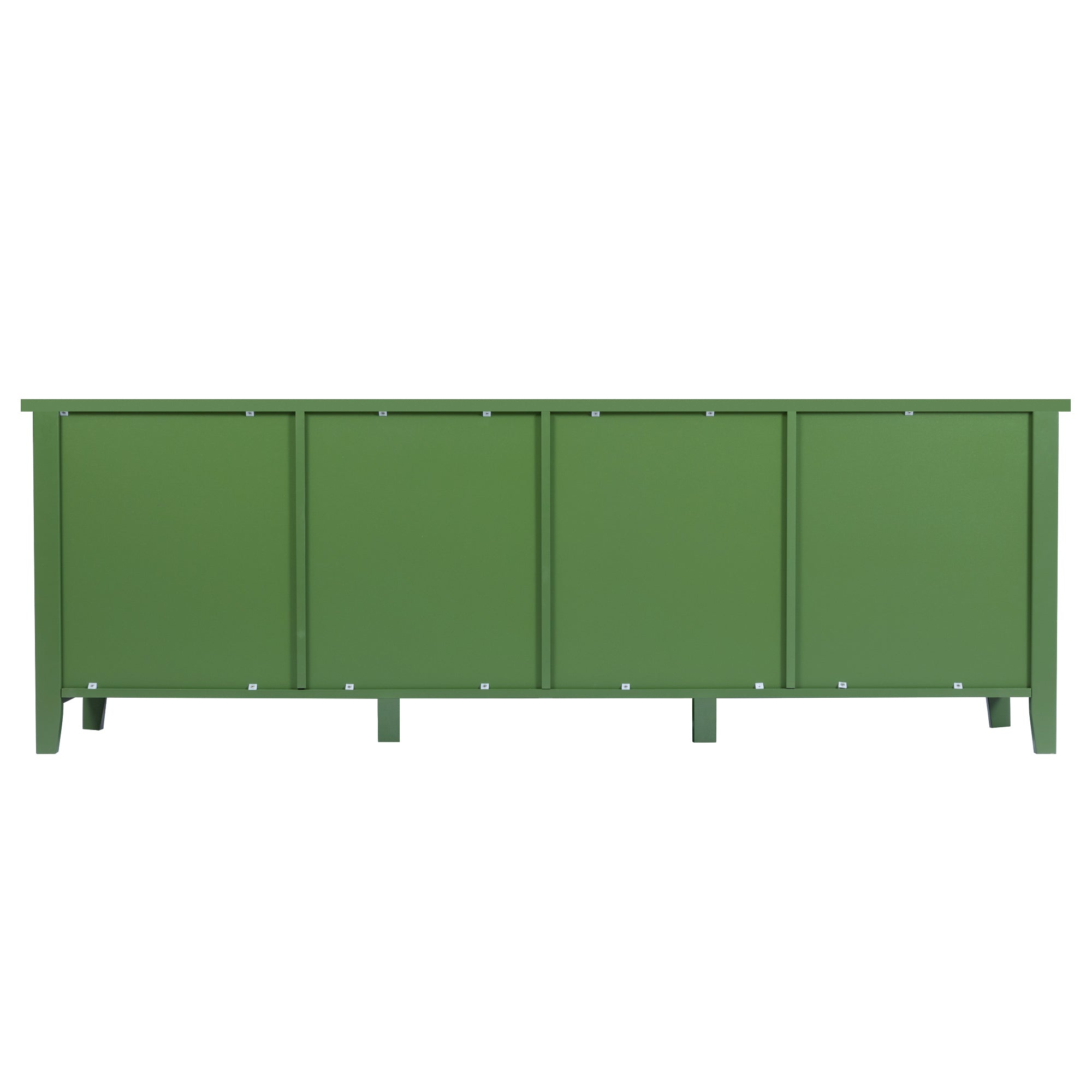 71-inchstylishTVcabinet Entertainment CenterTV stand,TVConsoleTable, Media Console,solidwood frame,Changhong glass door,Metal handle,antique green,canbeplacedin the children's room,bedroom Living Room