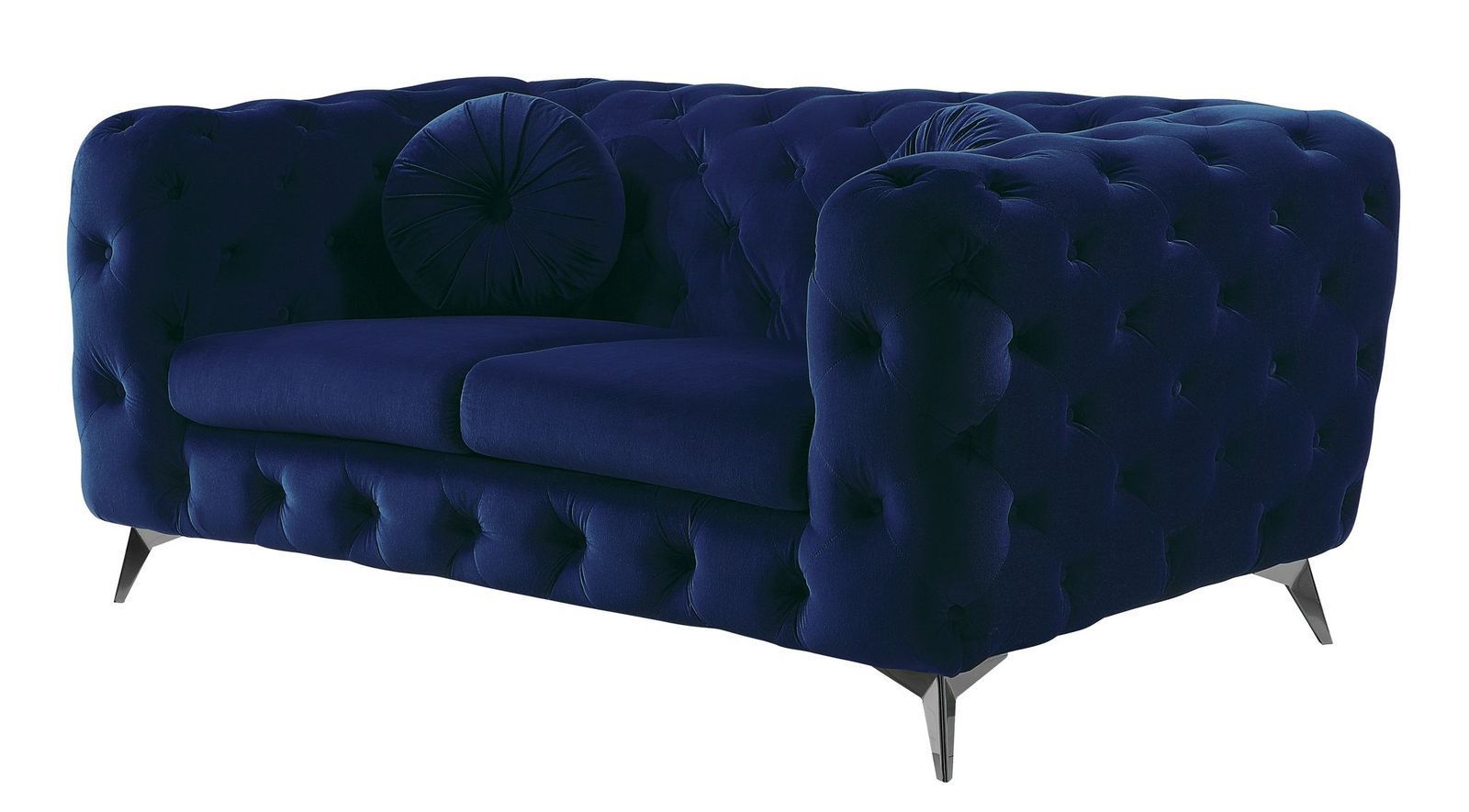 ACME Atronia Loveseat, Blue Fabric 54901