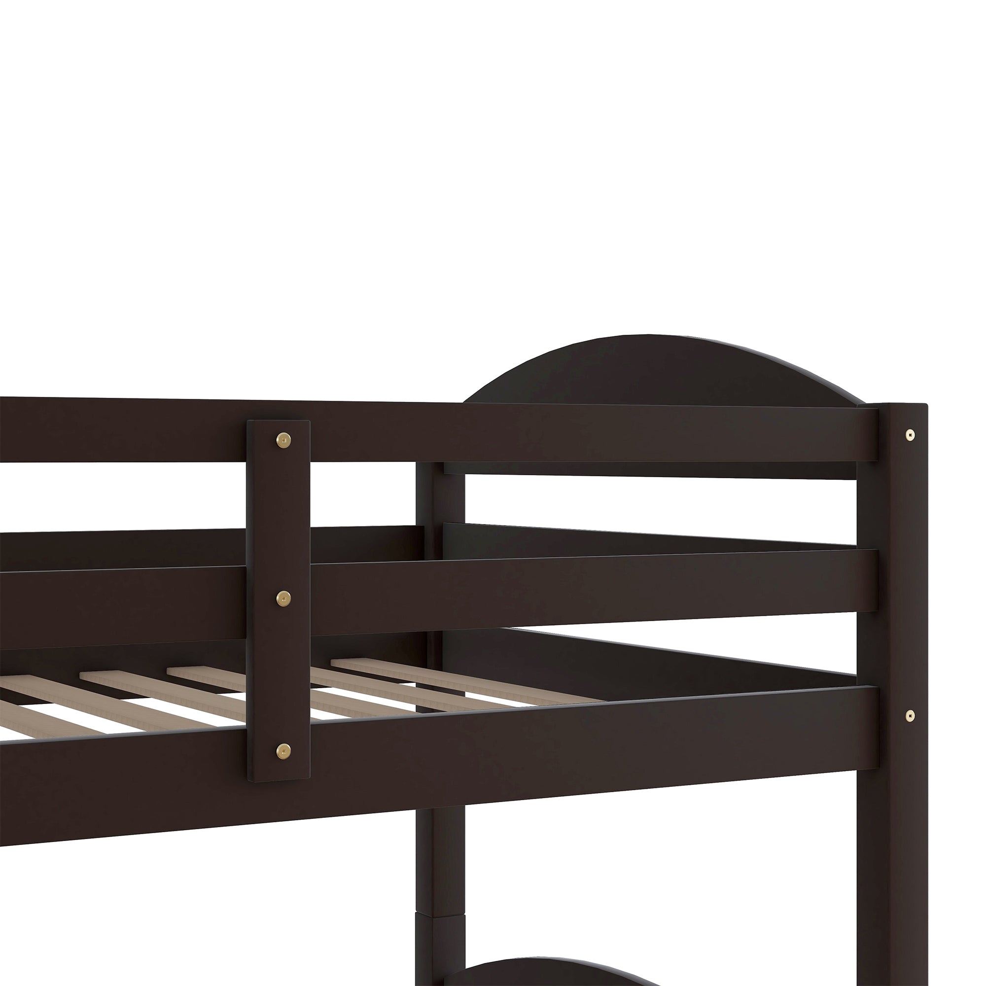 Twin L-Shaped Bunk bed with Trundle-Espresso（OLD SKU:LP000024AAP)