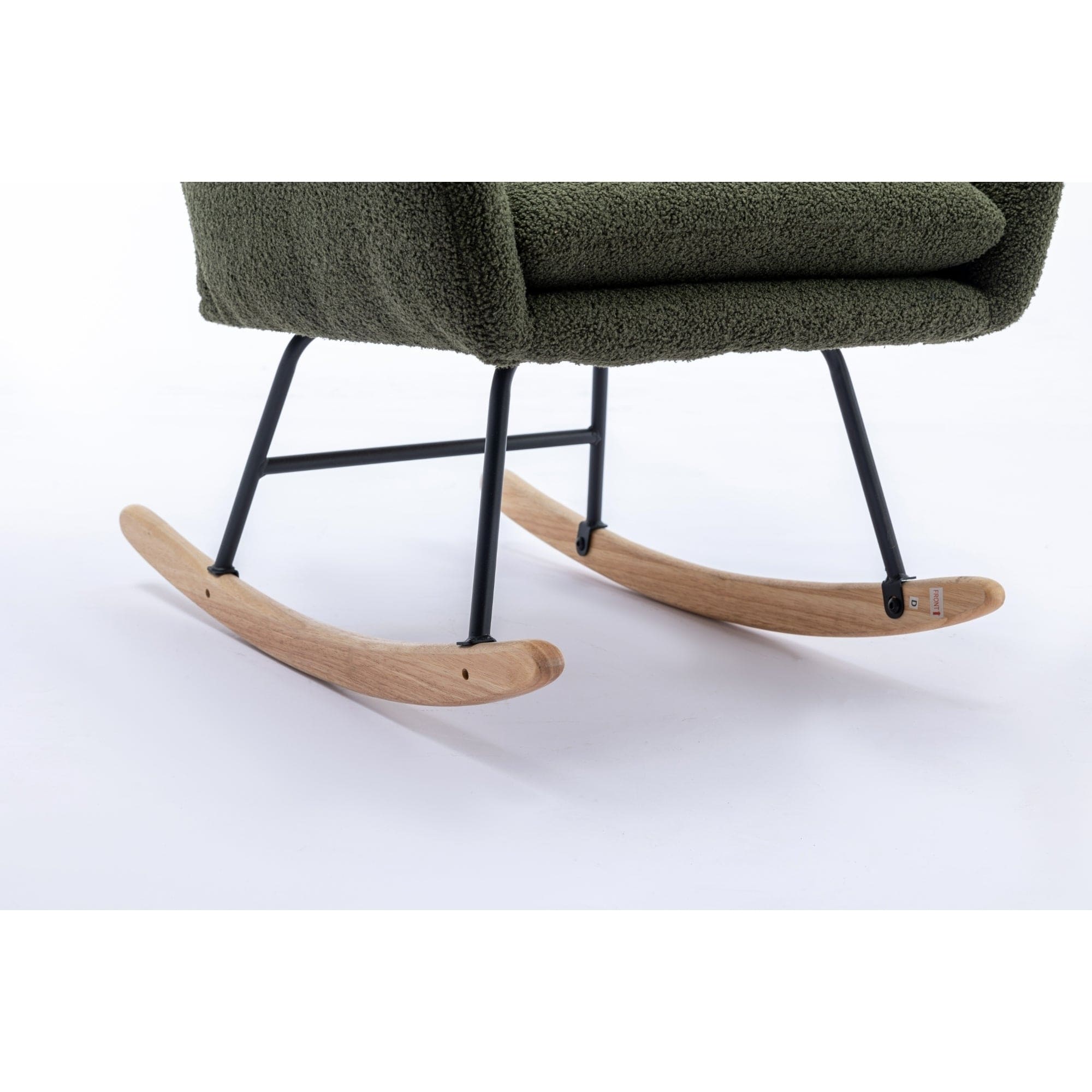 35.5 inch Rocking Chair with Pocket, (dark green)