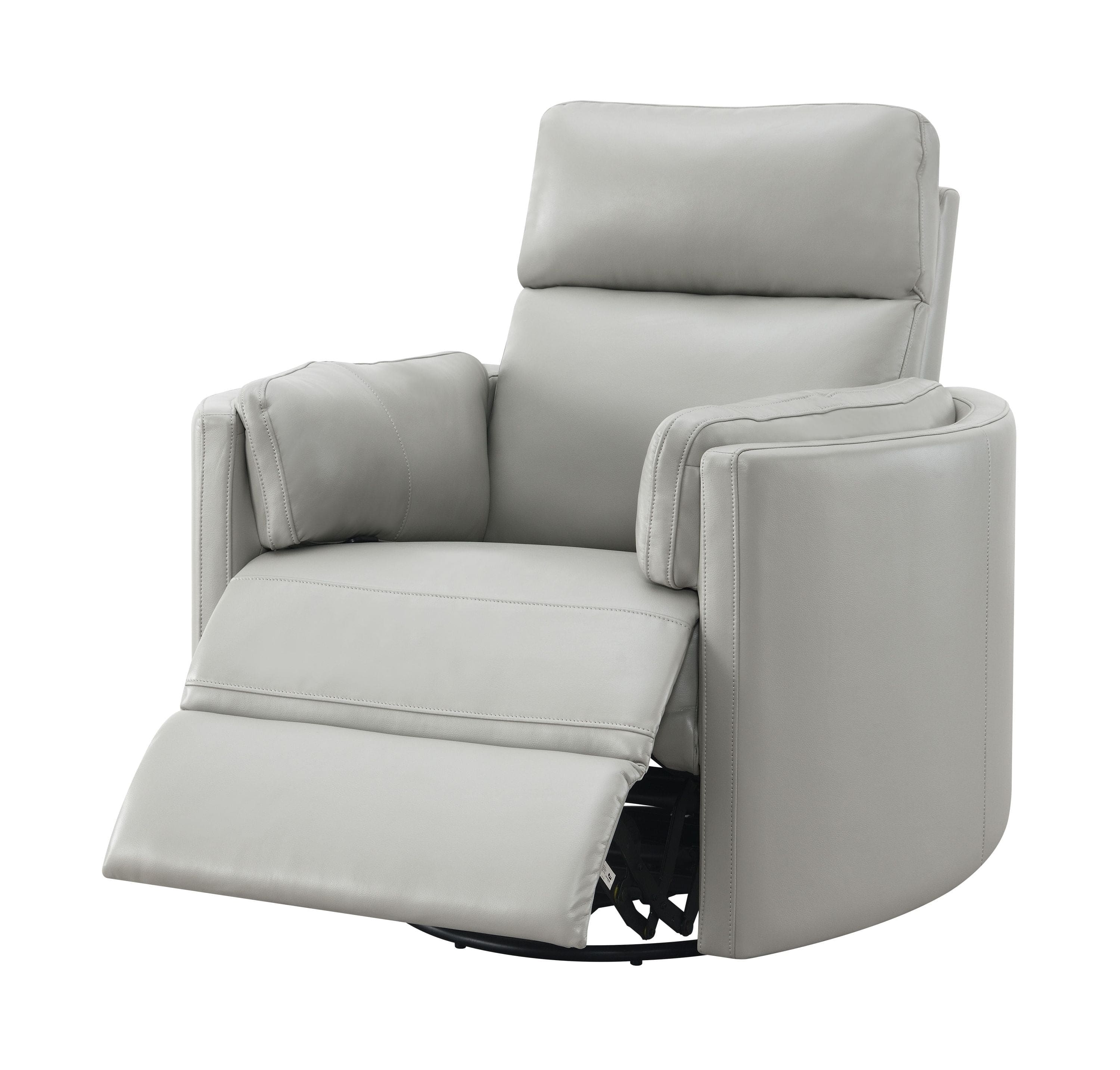 ACME Sagen Glider Recliner w/Swivel, Gray Leather Aire LV01880