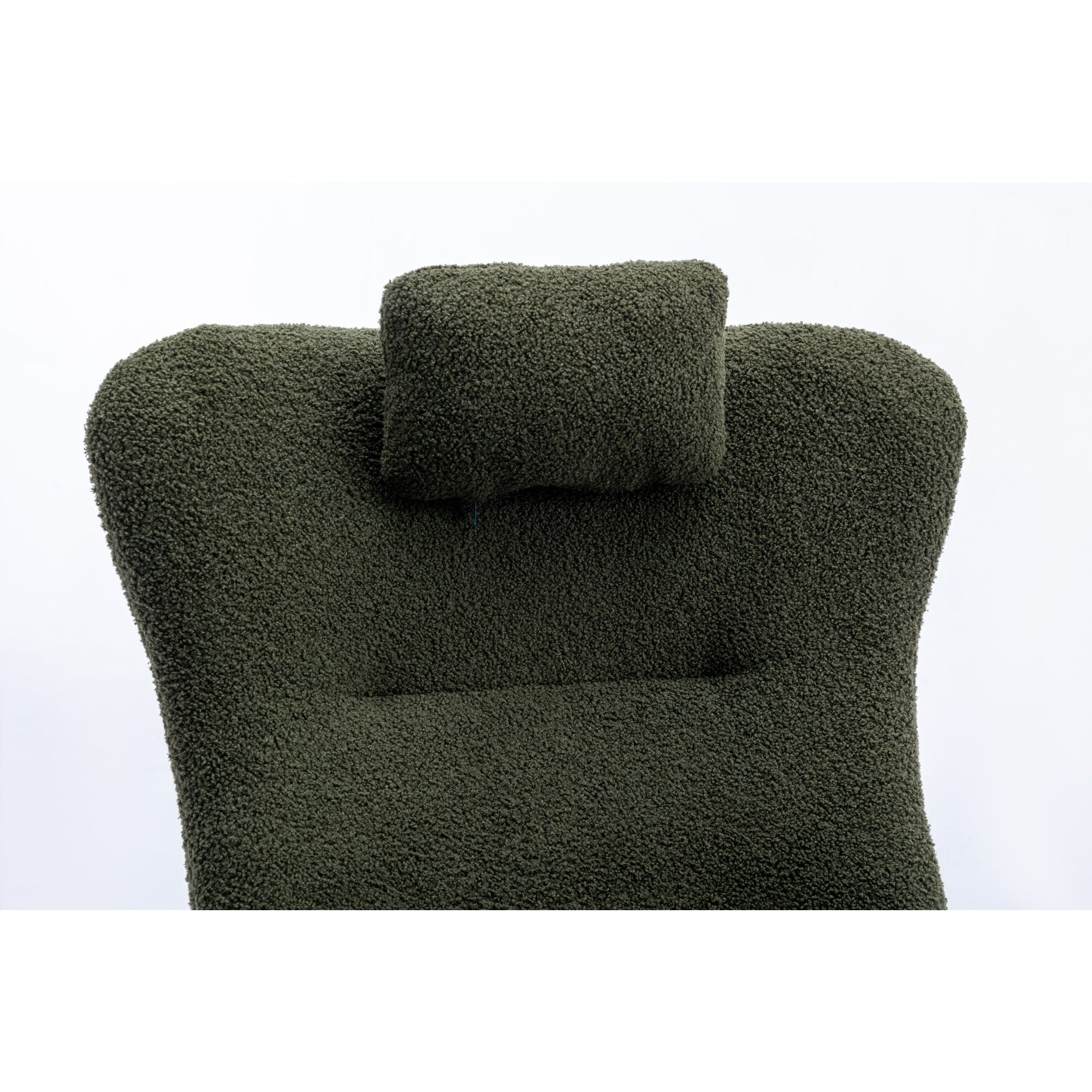 35.5 inch Rocking Chair with Pocket, (dark green)