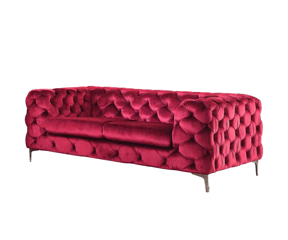 ACME Adam Loveseat in Red Velvet 52796