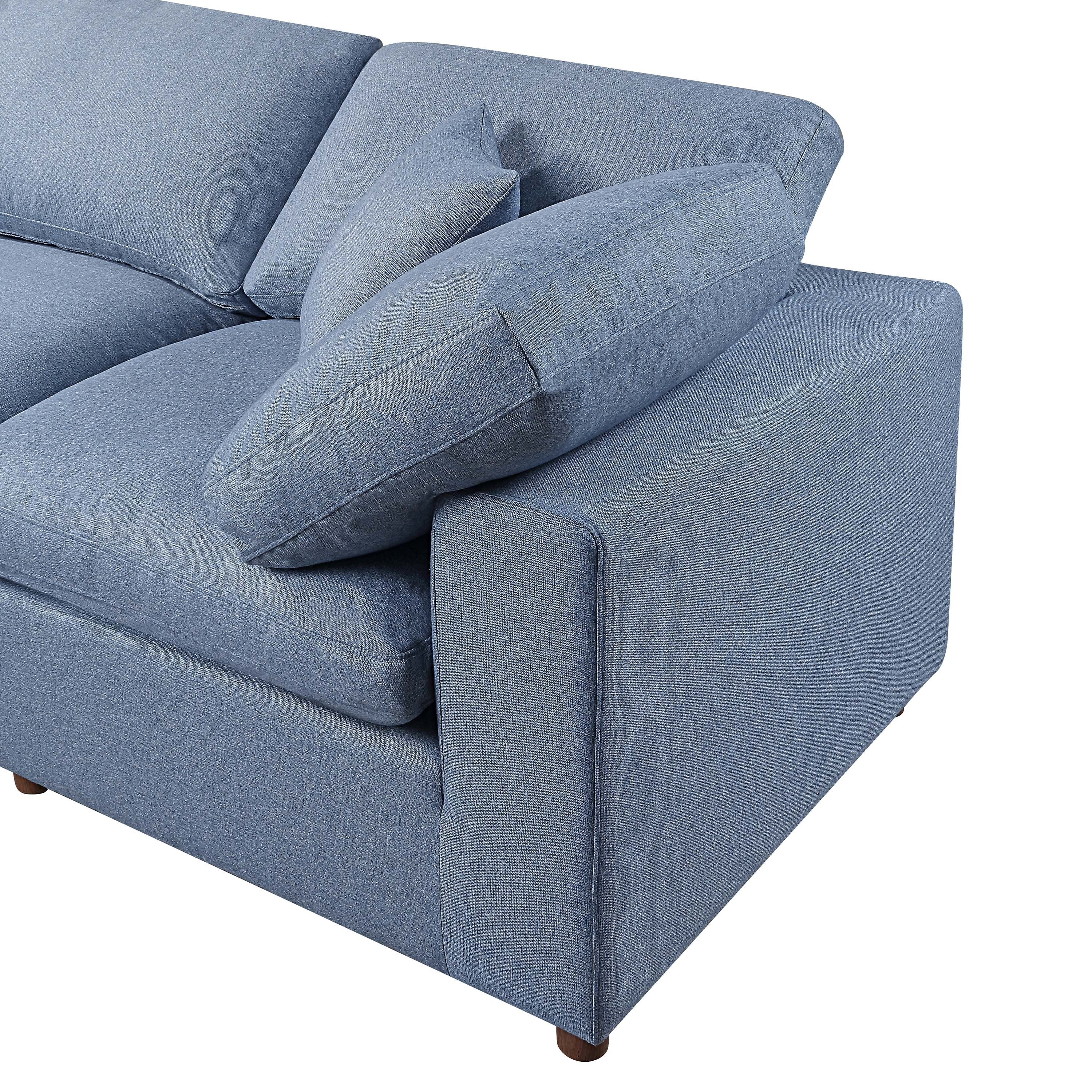 Modern Modular Sectional Sofa Set, Self-customization Design Sofa, Blue