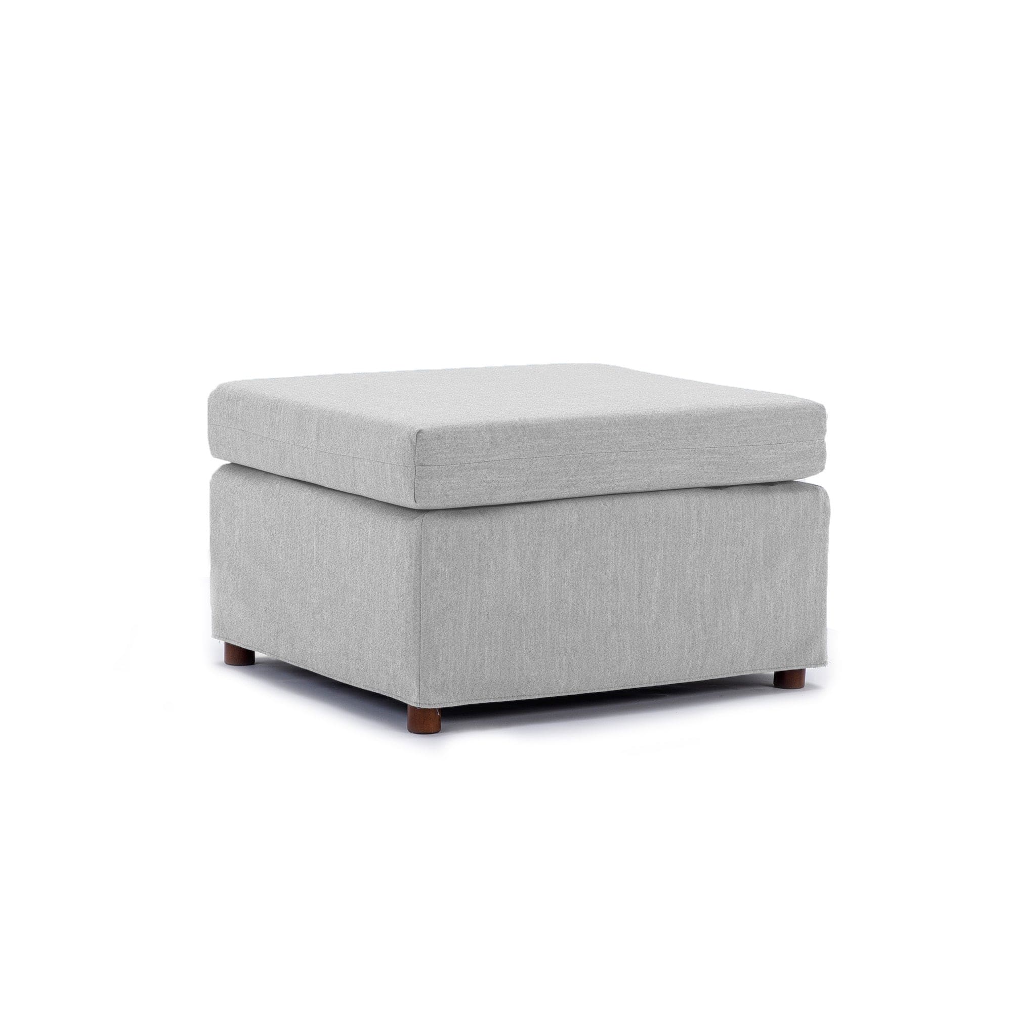 Single Movable ottoman for Modular Sectional Sofa Couch Without Storage Function, Cushion Covers Removable and Washable,Light Grey