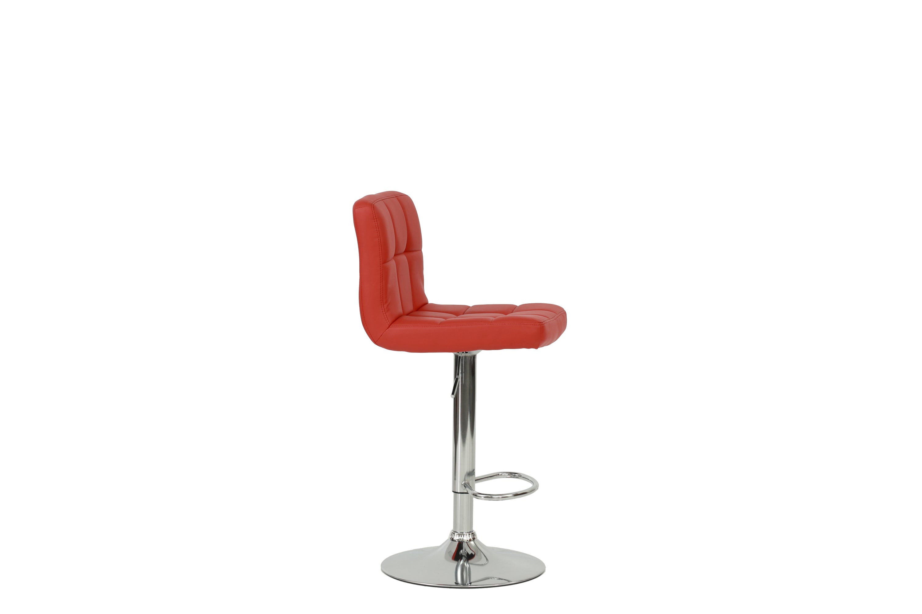 BAR STOOL in Red, Chrome