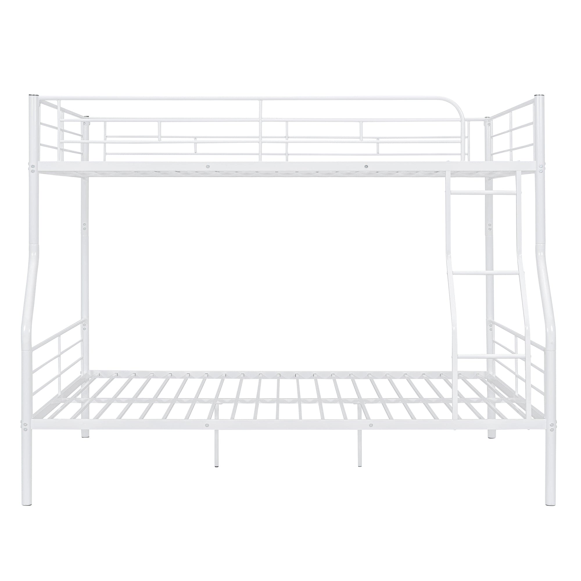 Full XL Over Queen Metal Bunk Bed, White