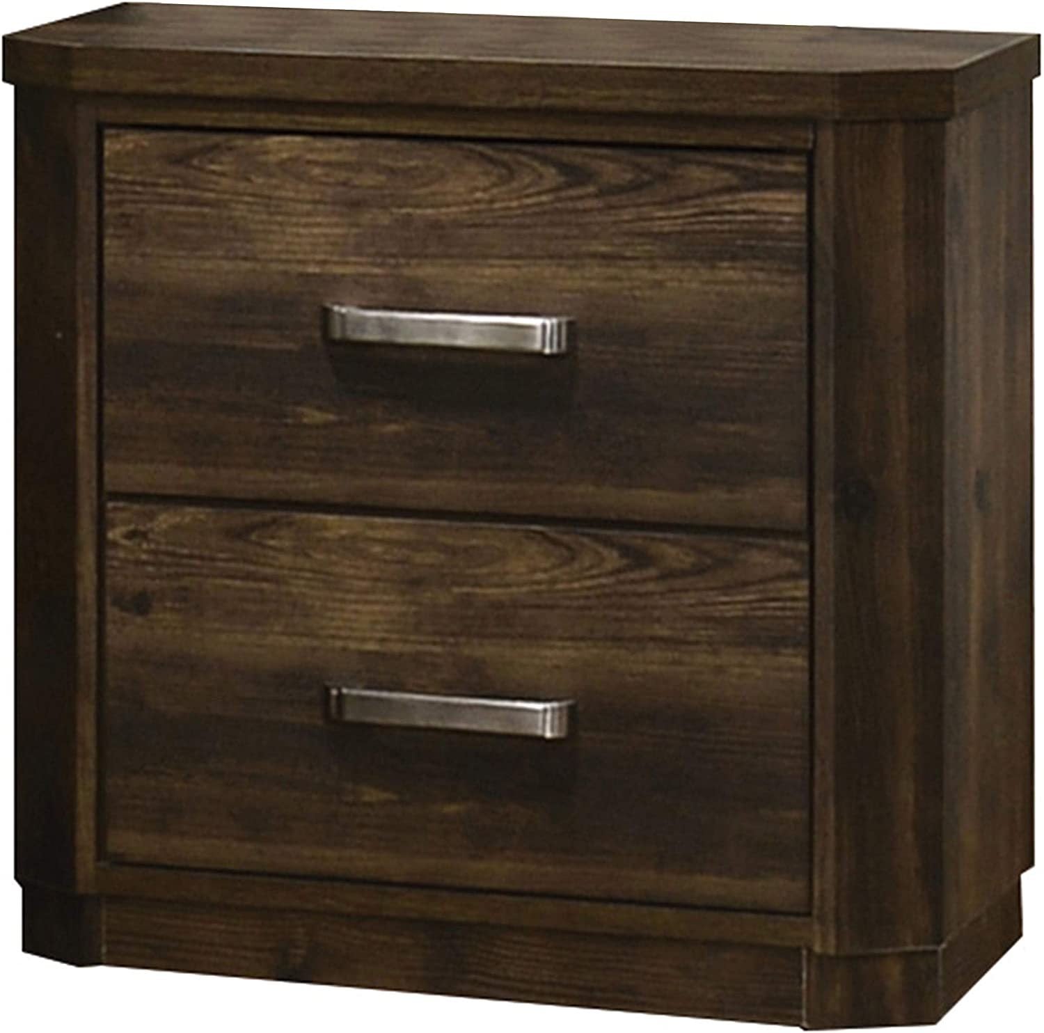 ACME Elettra Nightstand, Rustic Walnut 24853