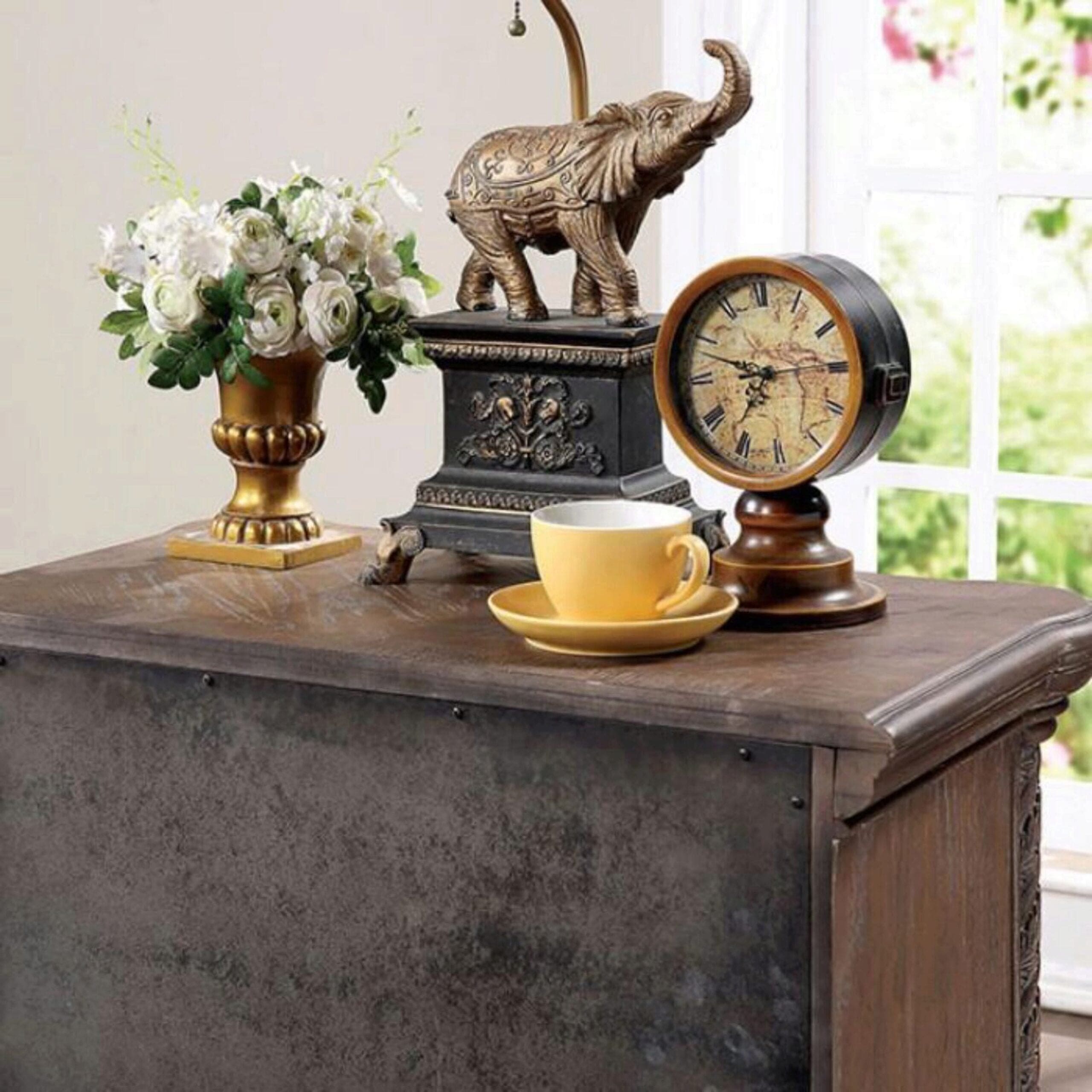 Transitional Rustic Natural Tone 1pc Nightstand Only Solid wood 3-Drawers Bronze Round Knobs Bedside Table Bedroom Furniture