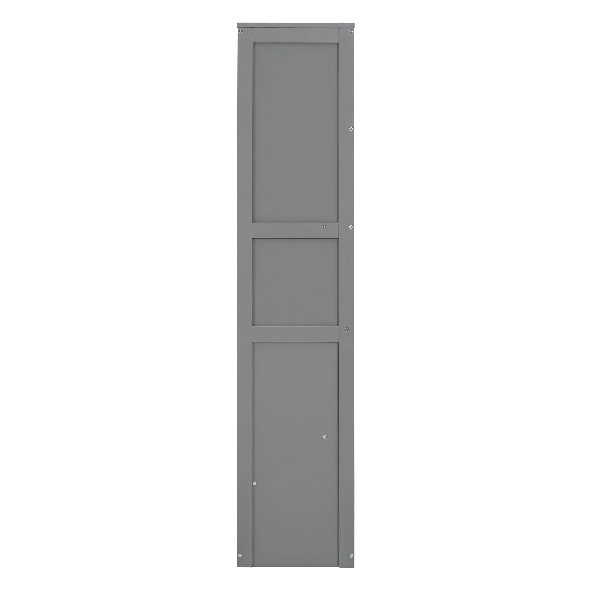 Full Size Murphy Bed Wall Bed with Shelves,Gray