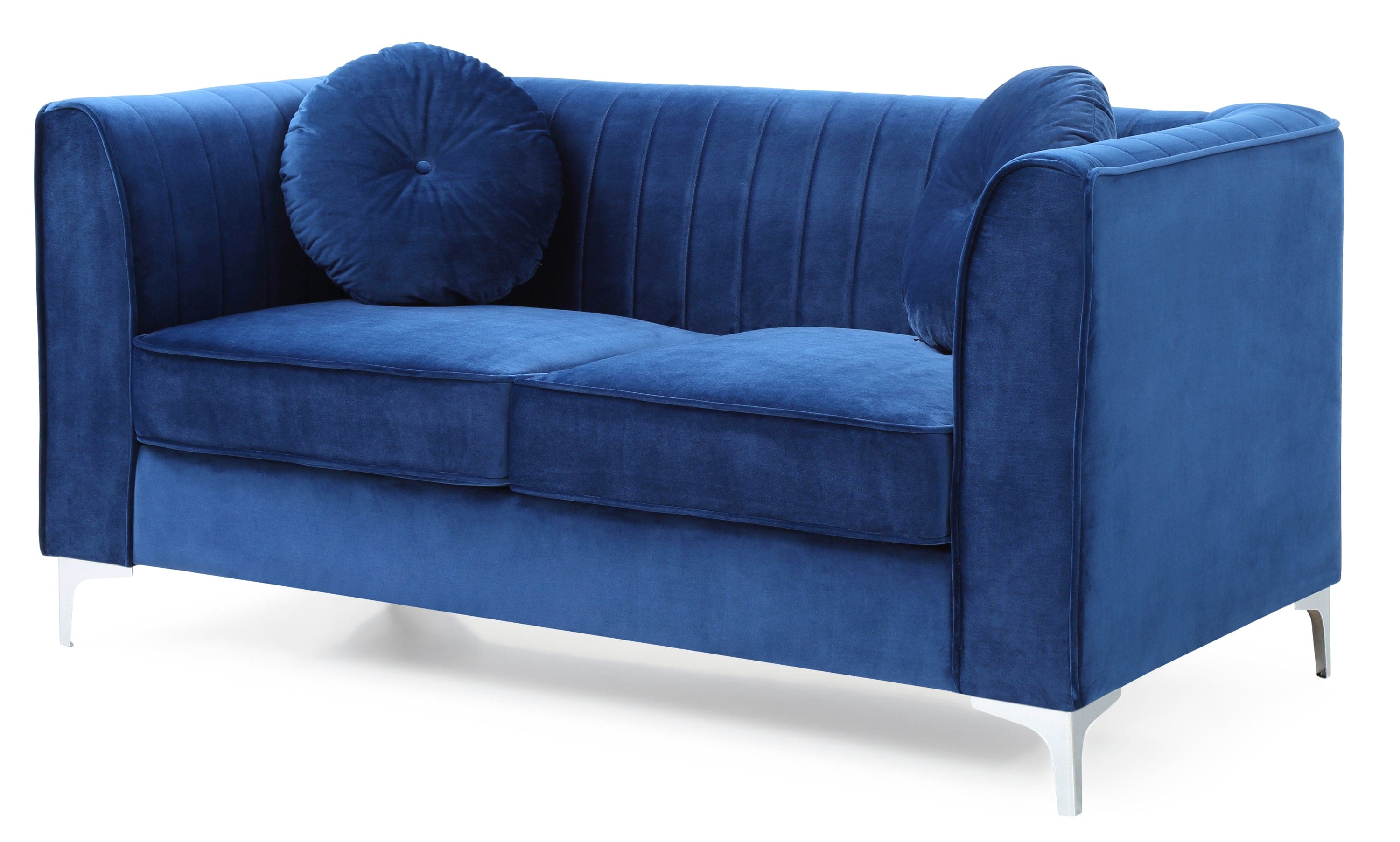 Glory Furniture Delray G791A-L Loveseat ( 2 Boxes ) , NAVY BLUE