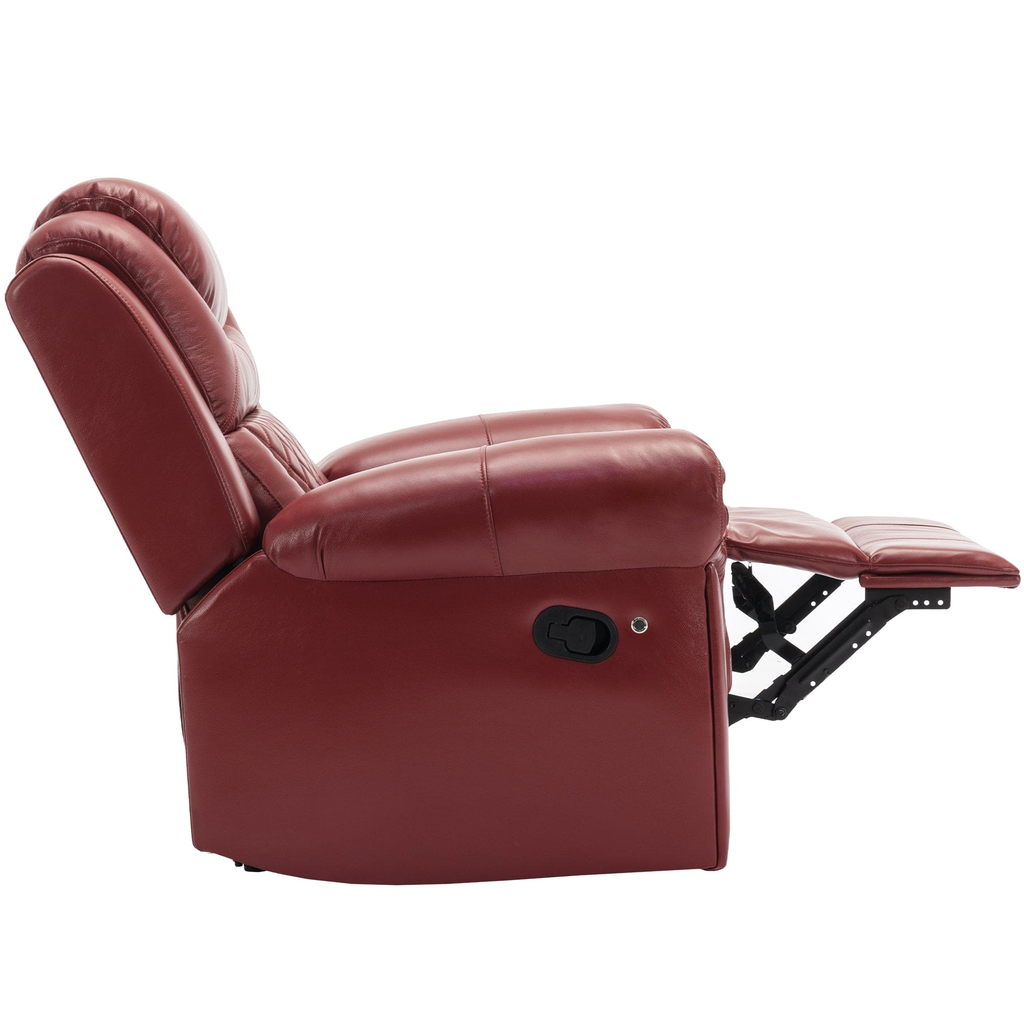 Home Theater Seating Manual Recliner Chair with LED Light Strip for Living Room,Bedroom, Wind Red