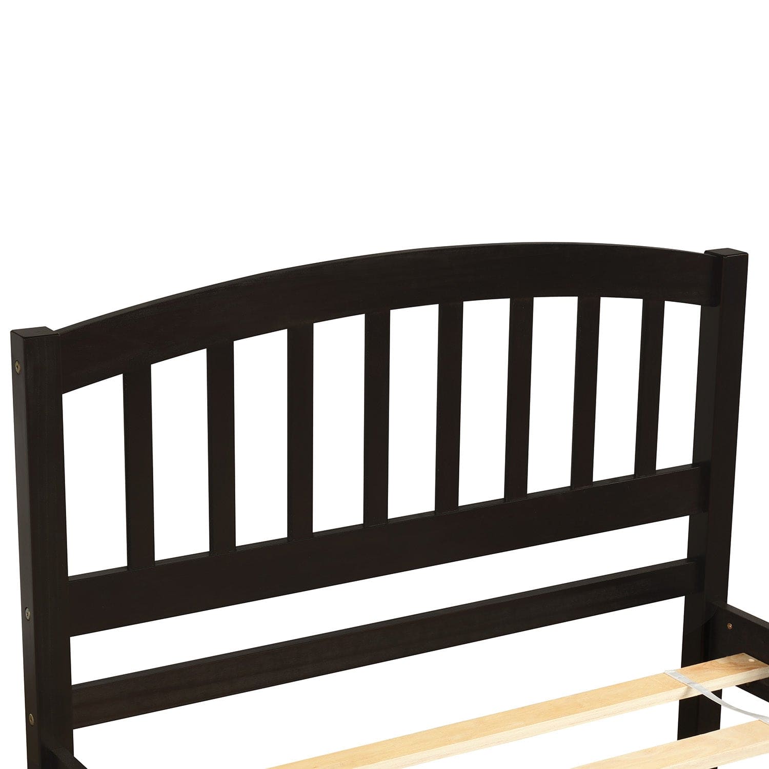 Twin size Platform Bed Wood Bed Frame with Trundle, Espresso