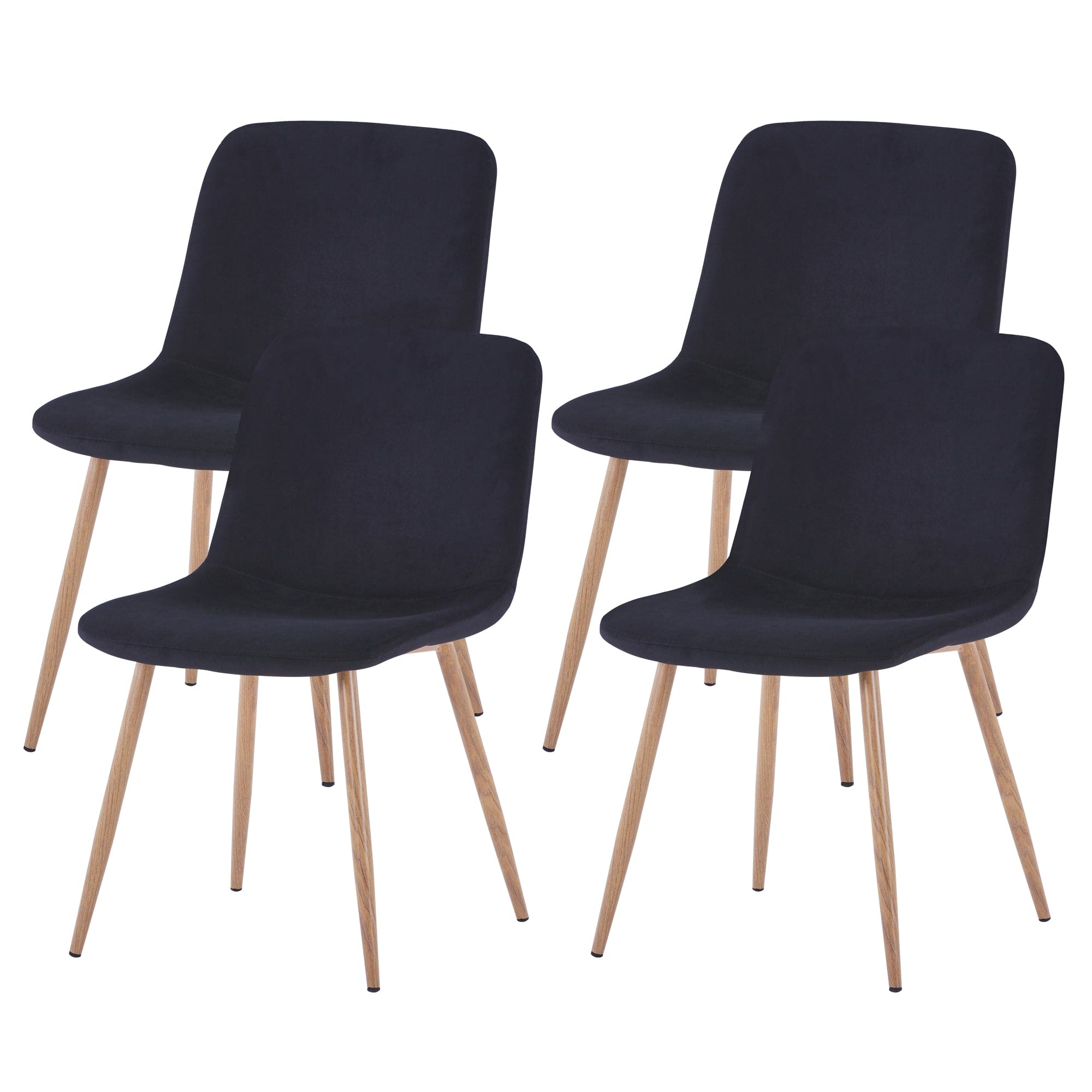 Dining Chair 4PCS（BLACK），Modern style，New technology.Suitable for restaurants, cafes, taverns, offices, living rooms, reception rooms.