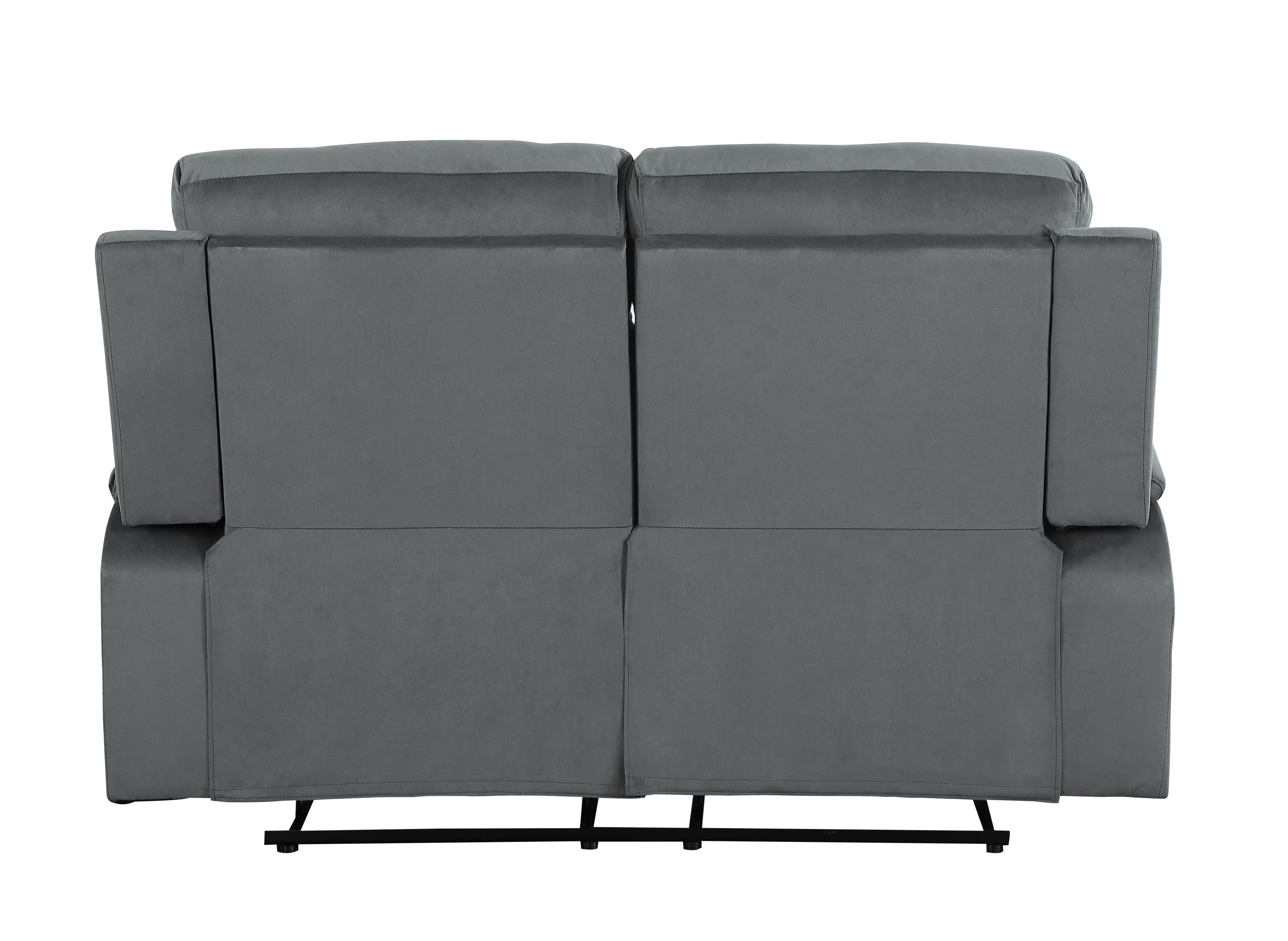 Global United Reclining Transitional Microfiber Fabric Loveseat