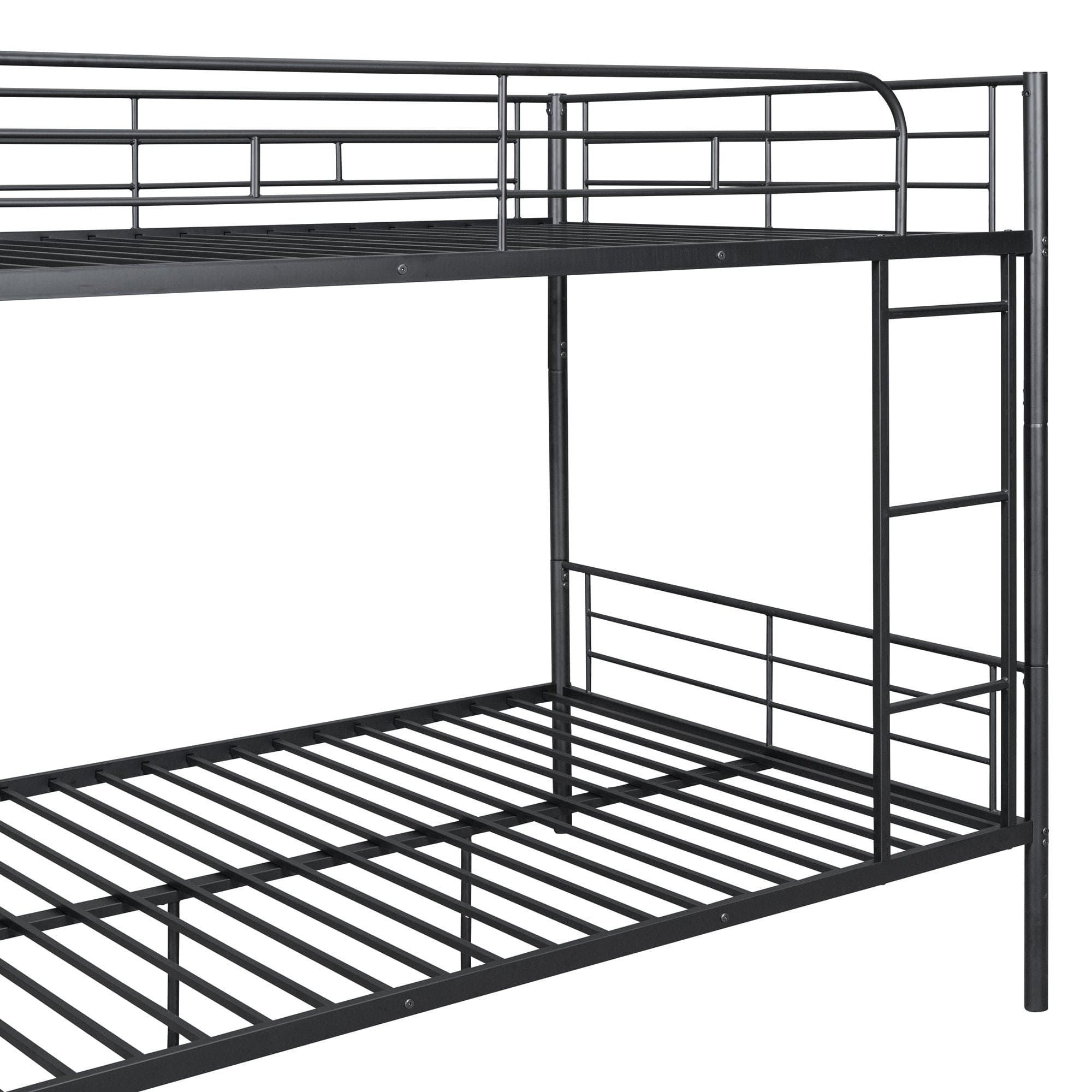 Full Over Full Metal Bunk Bed, Black