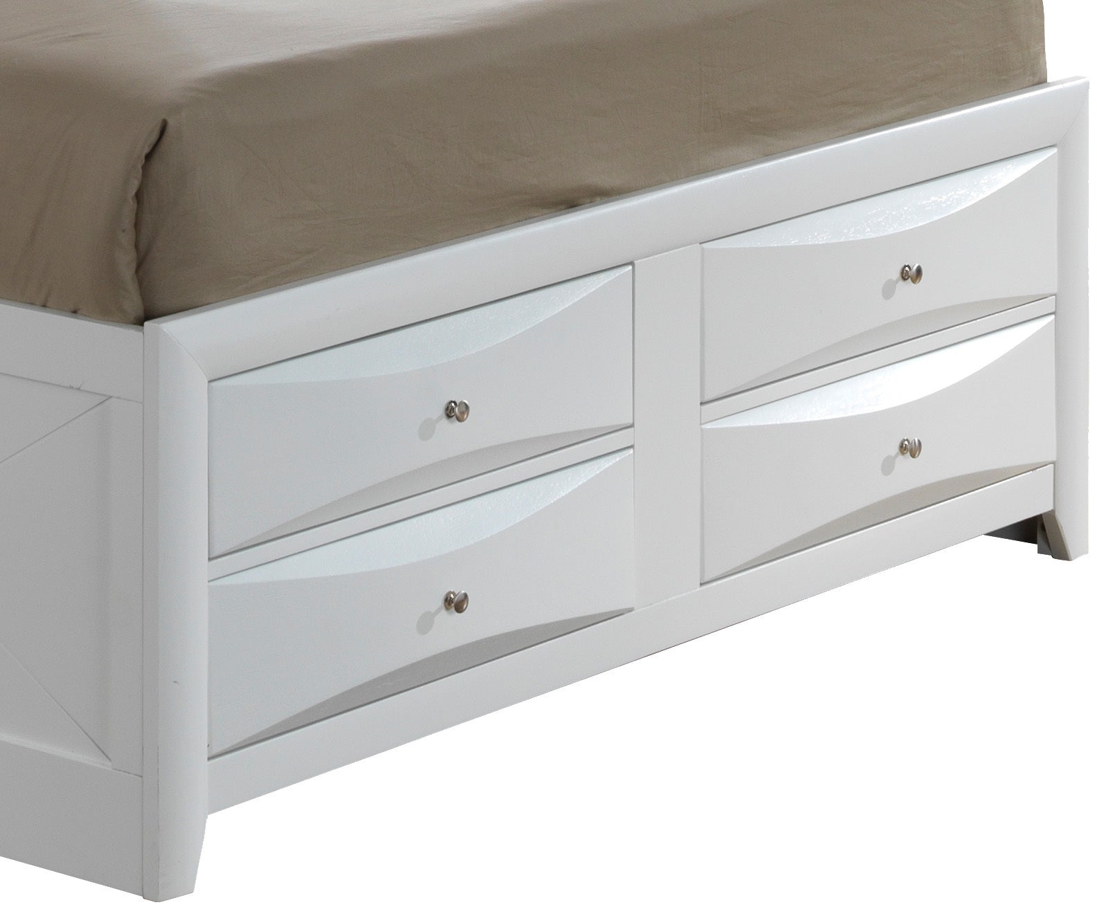 Glory Furniture Marilla G1570G-QSB3 Queen Storage Bed , White