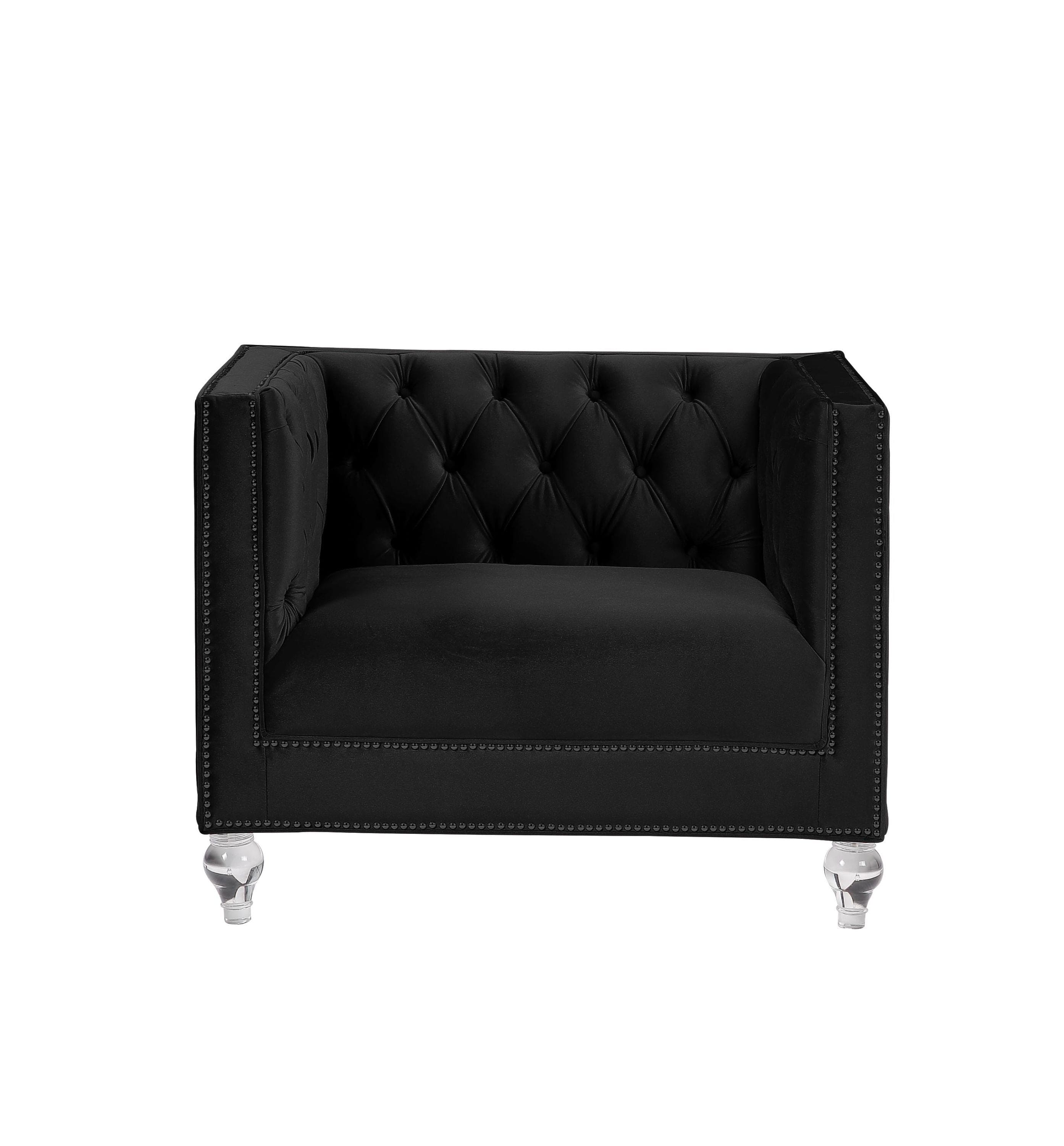 ACME Heibero Chair, Black Velvet 56997