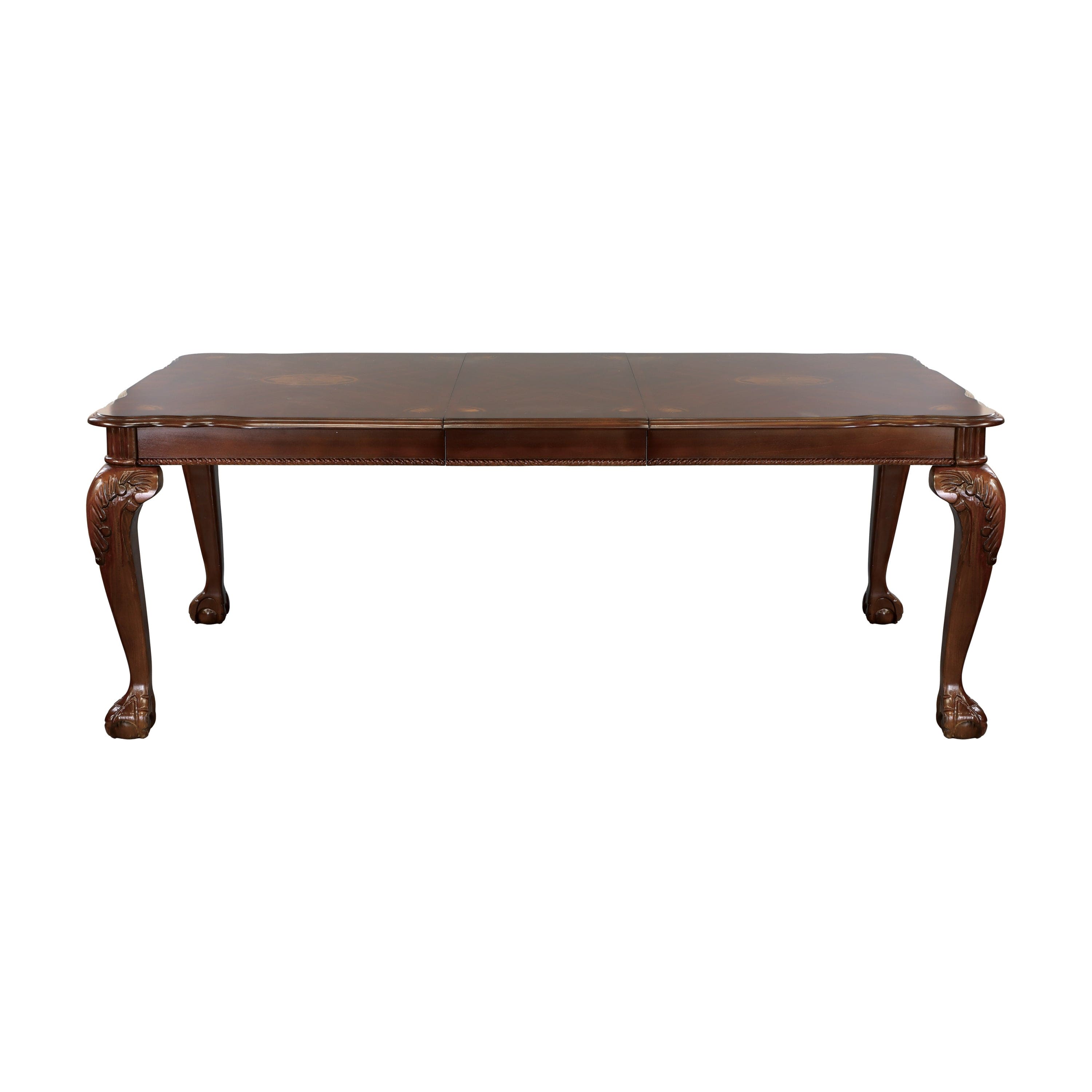 Elegant Design Dark Cherry Finish Dining Table with Removable Extension Leaf Cherry Veneer Wood Dining Furniture