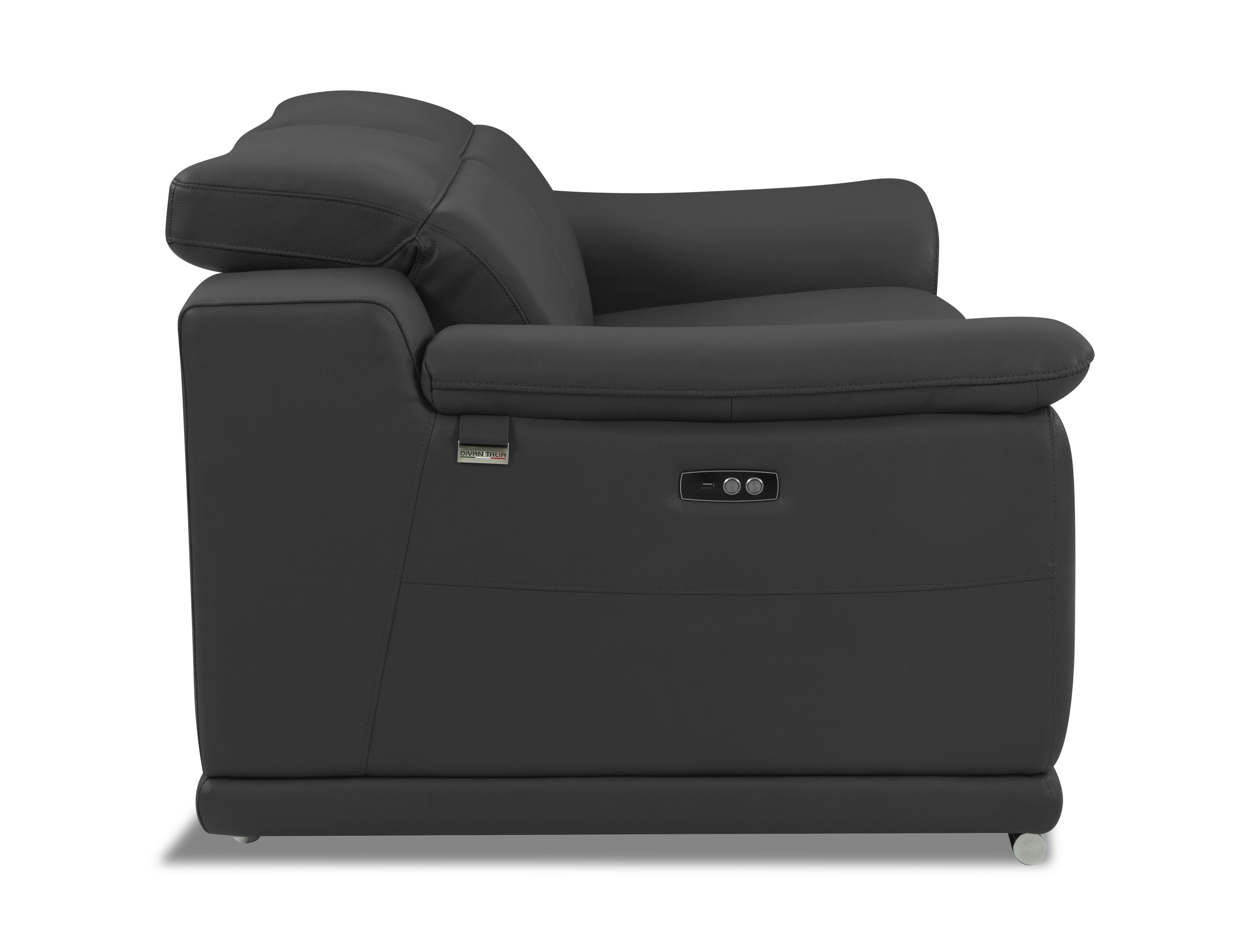 Global United Genuine Italian Leather Power Reclining Loveseat