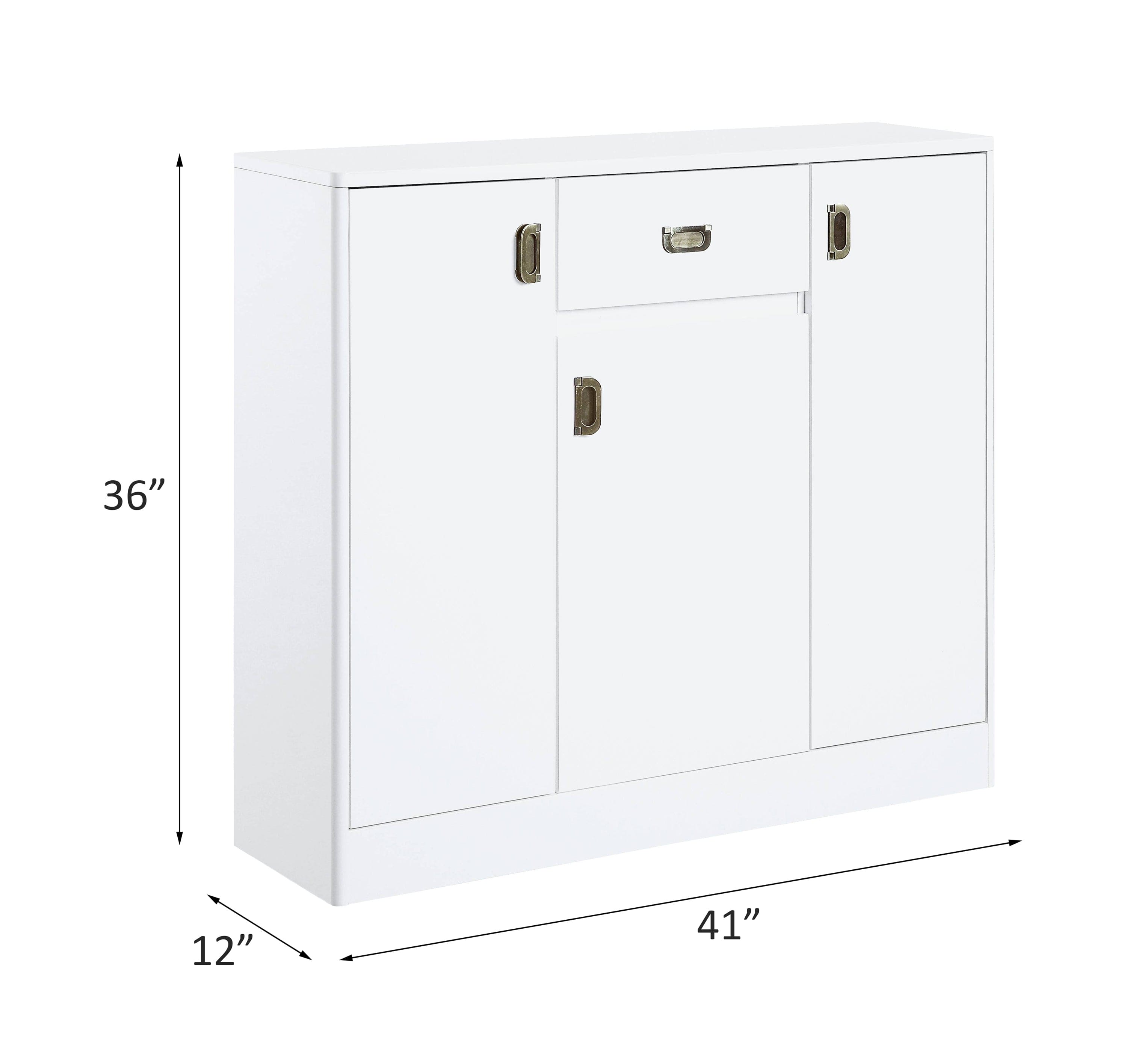 ACME Pagan Server in White High Gloss Finish DN00742