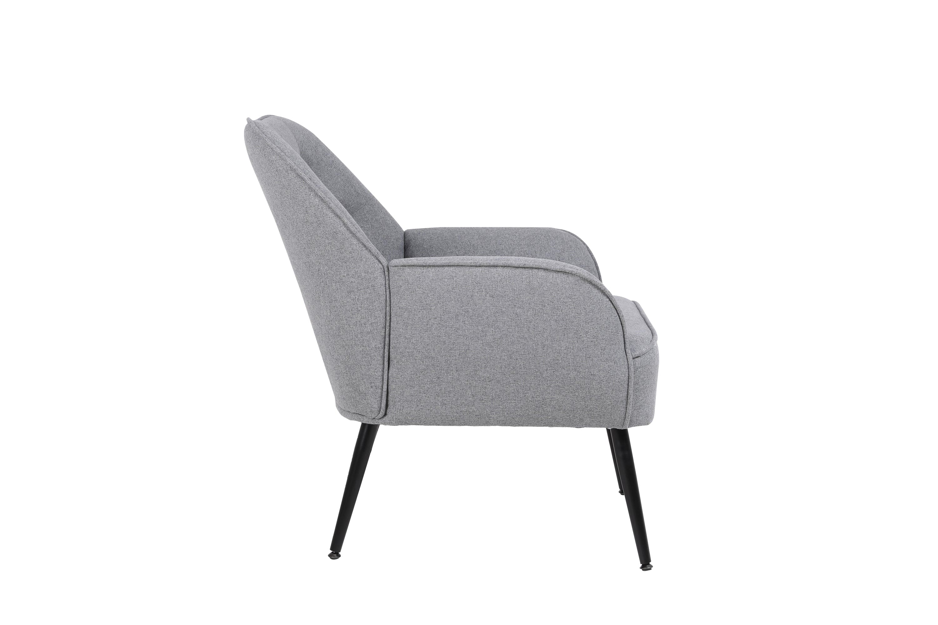 Modern Mid Century Chair velvet  Sherpa Armchair for Living Room Bedroom Office Easy Assemble(Light Grey)